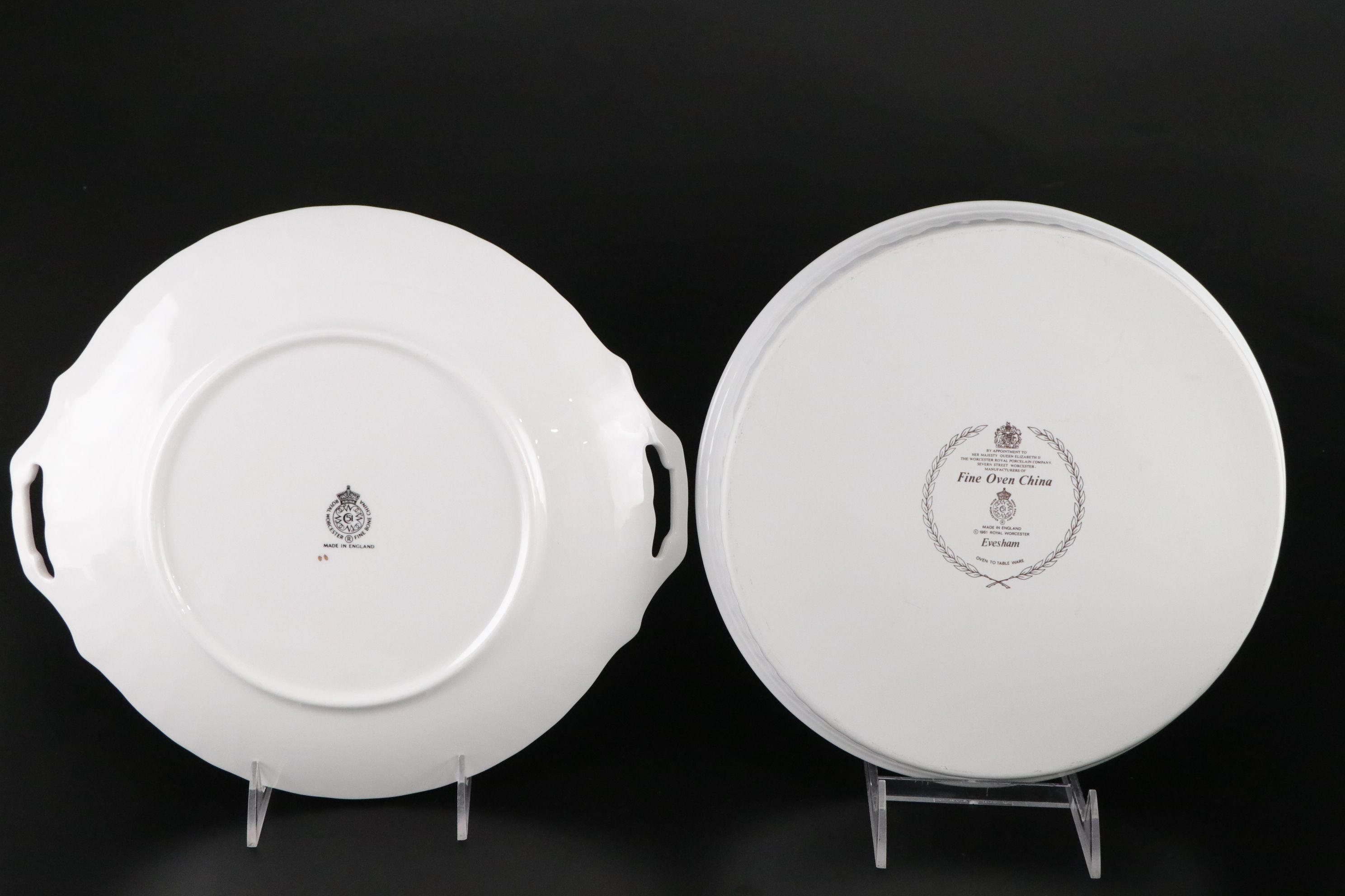 Royal Worcester "Evesham Gold" Casserole Dish, Cake Platter & More