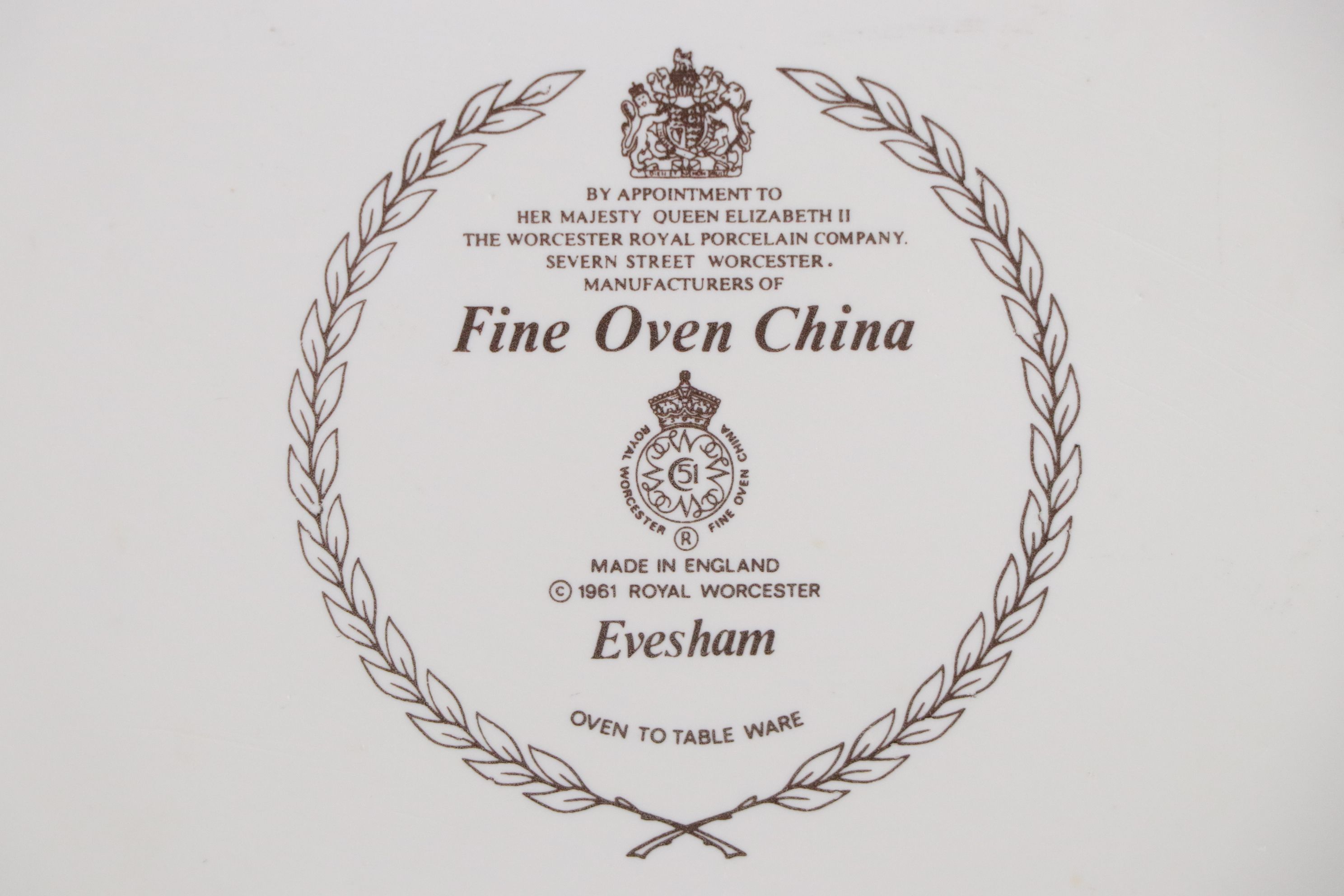 Royal Worcester "Evesham Gold" Casserole Dish, Cake Platter & More