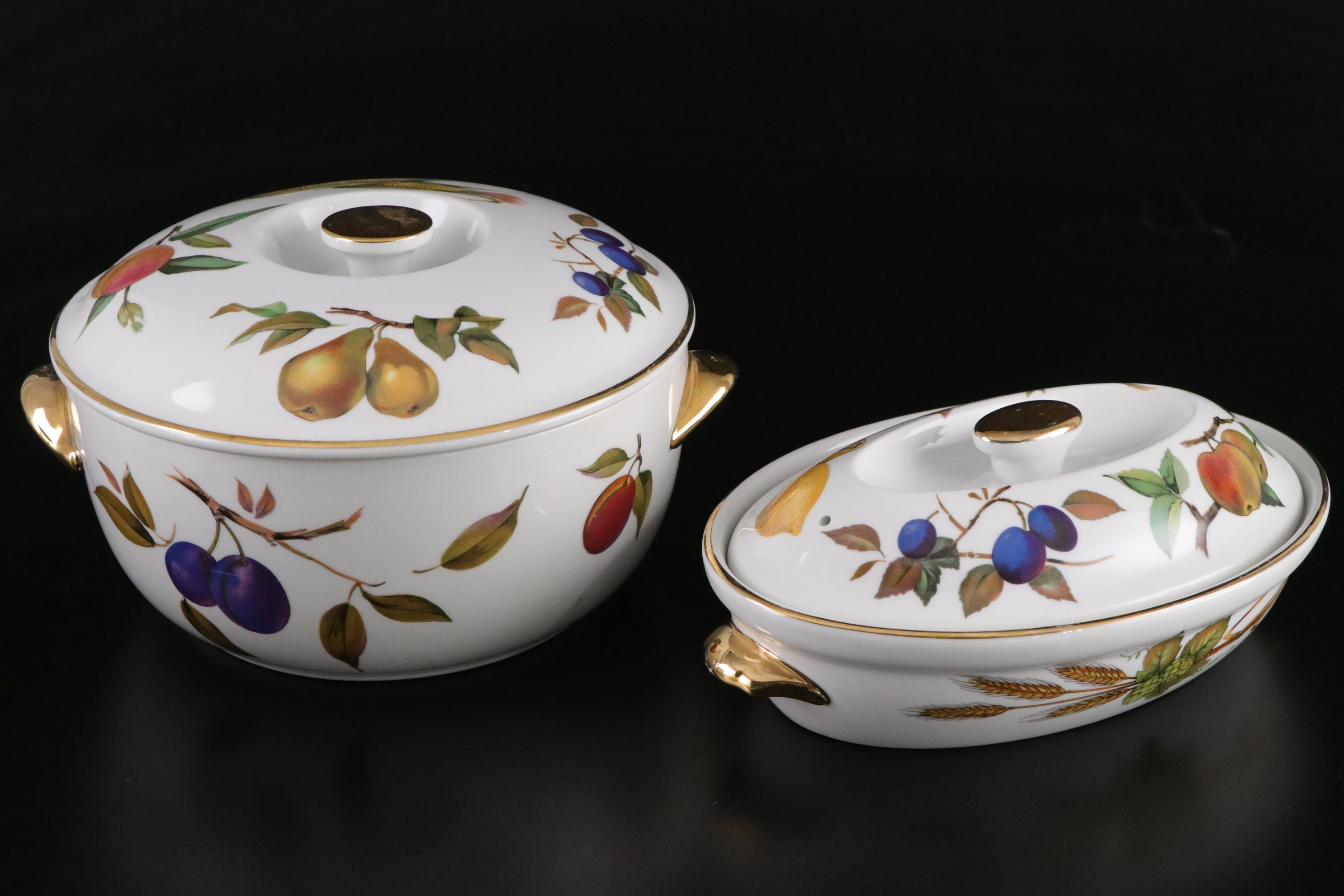 Royal Worcester "Evesham Gold" Casserole Dish, Cake Platter & More