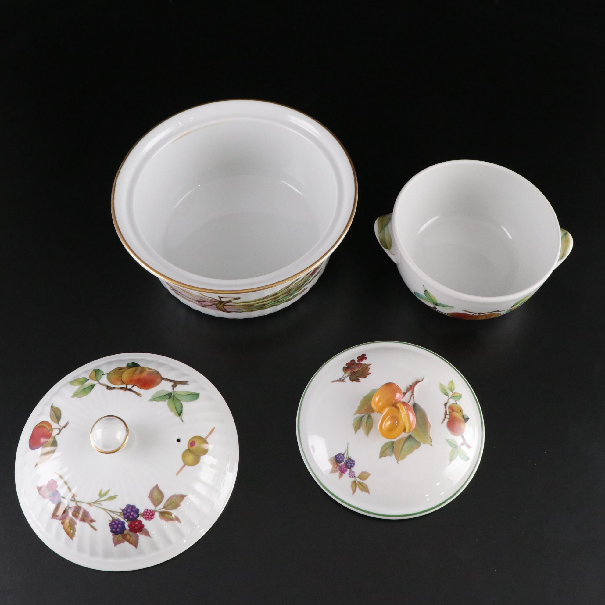 Royal Worcester "Evesham Gold" Casserole Dish, Cake Platter & More