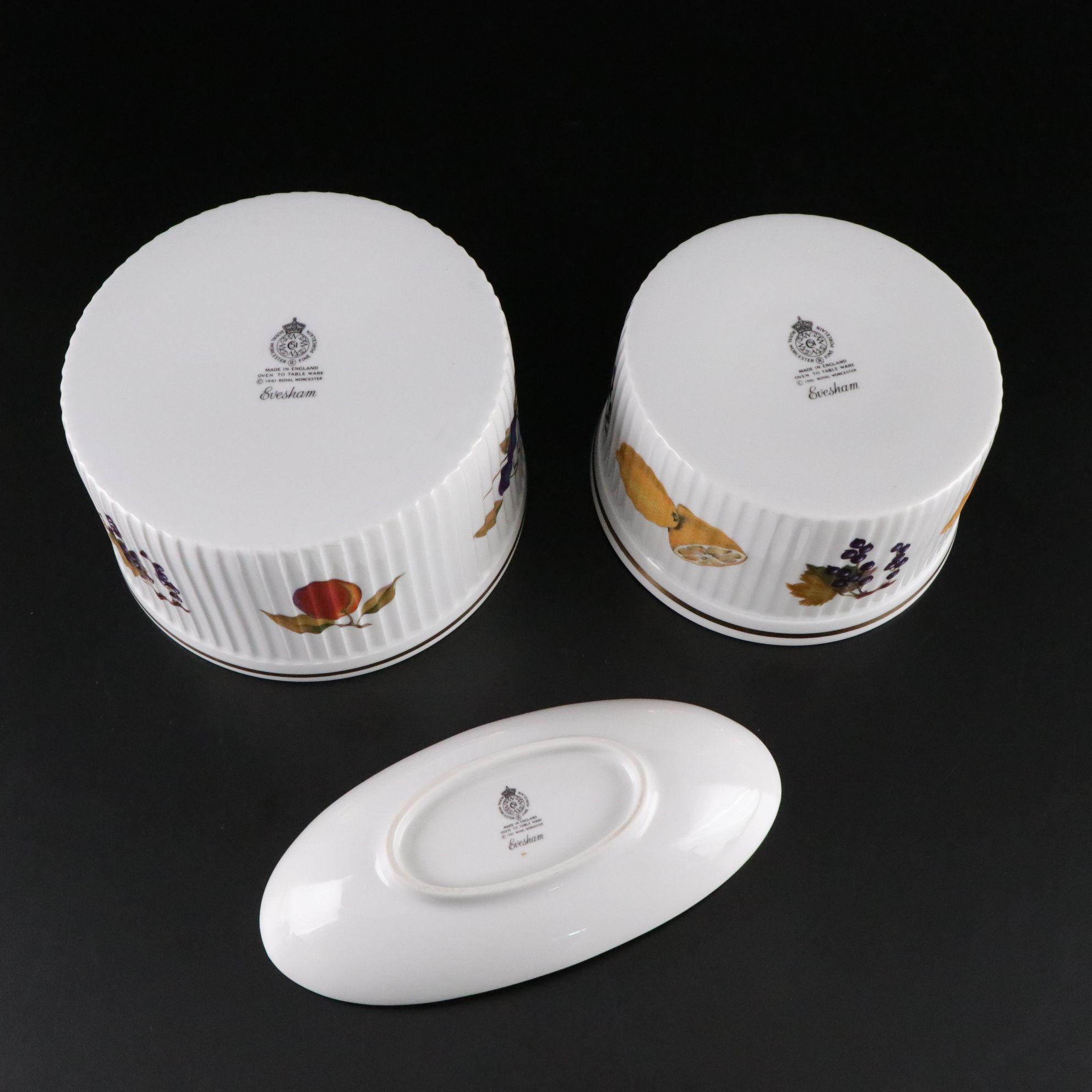 Royal Worcester "Evesham Gold" Casserole Dish, Cake Platter & More