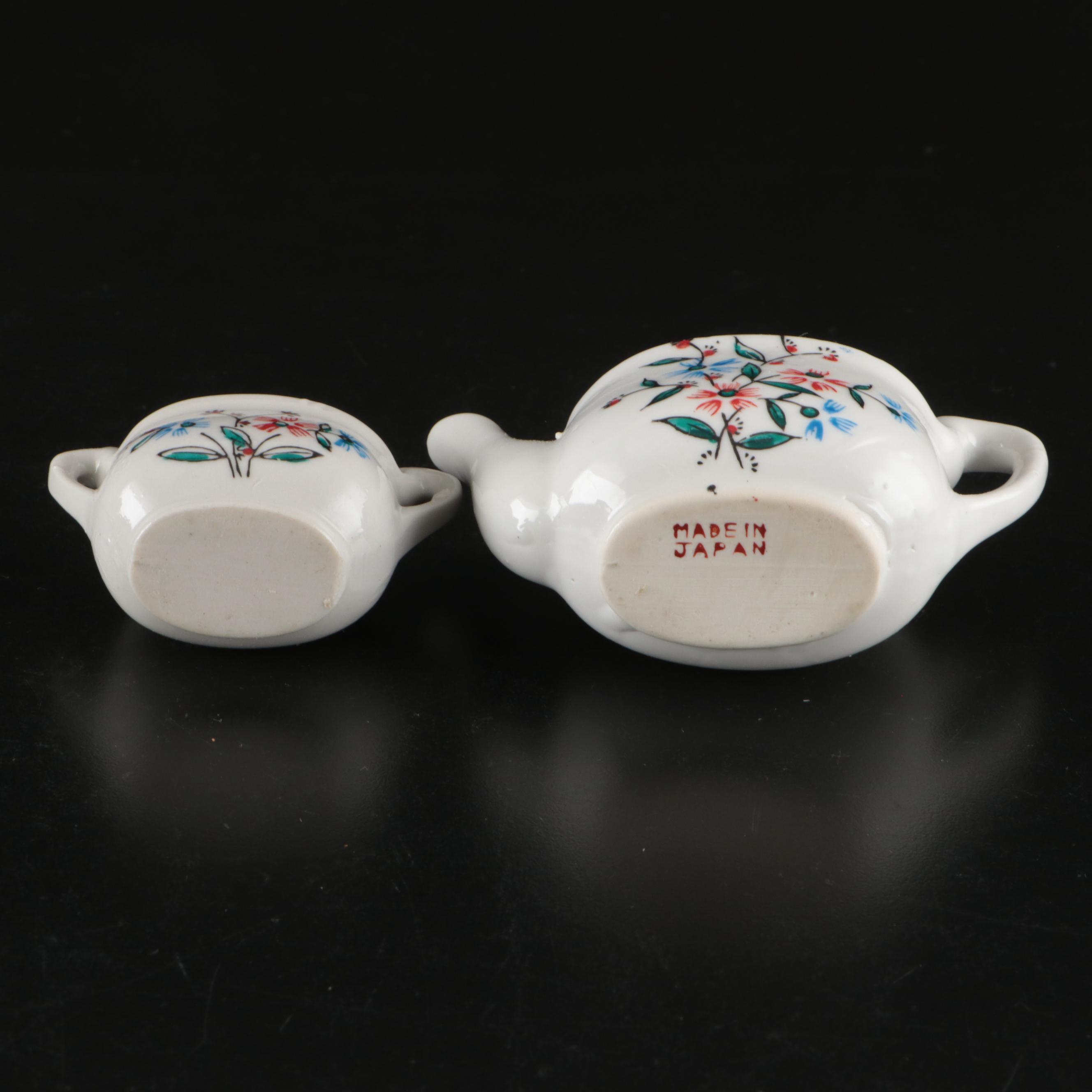 Vintage Japanese Ceramic Play Coffee and Tea Set, Mid-20th Century