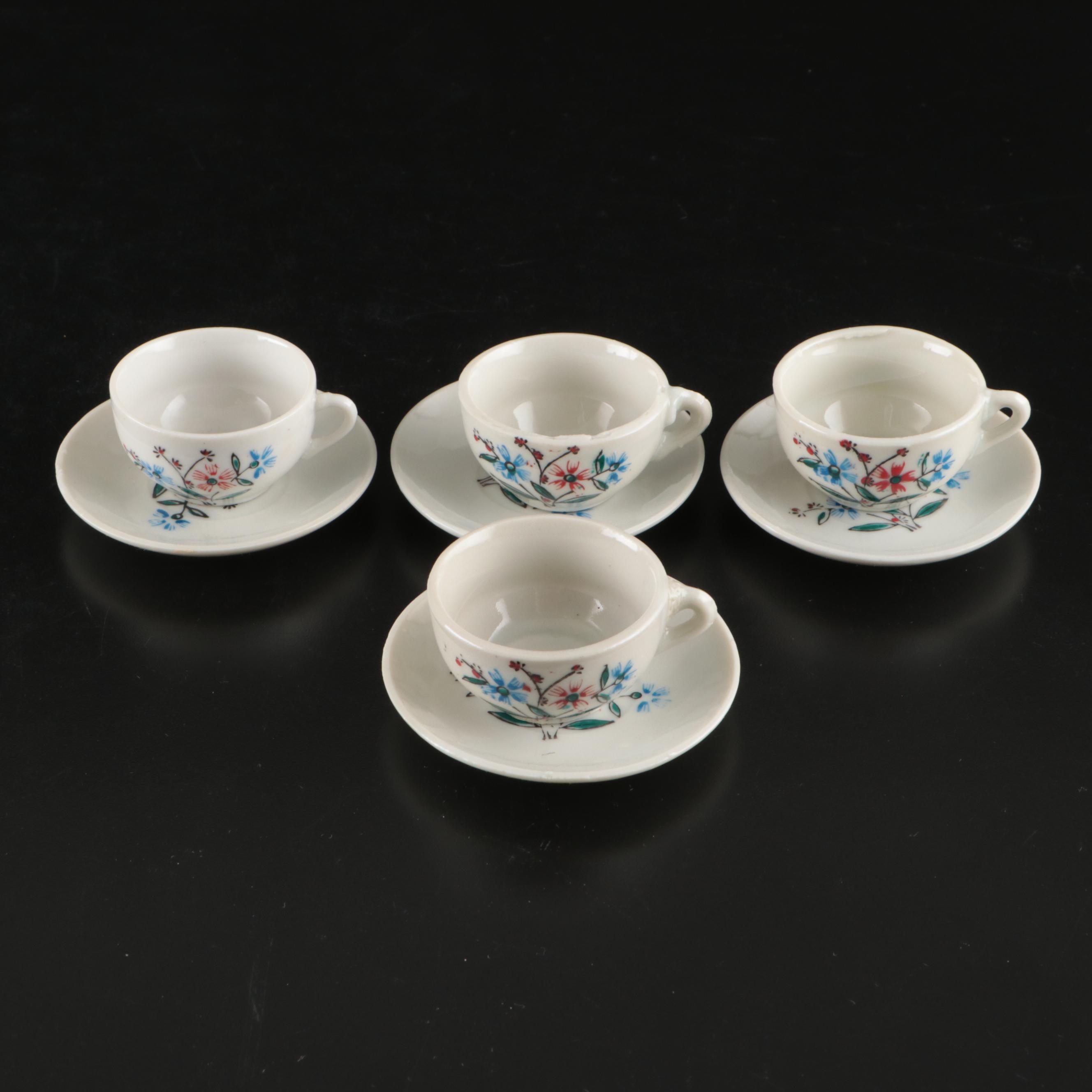 Vintage Japanese Ceramic Play Coffee and Tea Set, Mid-20th Century