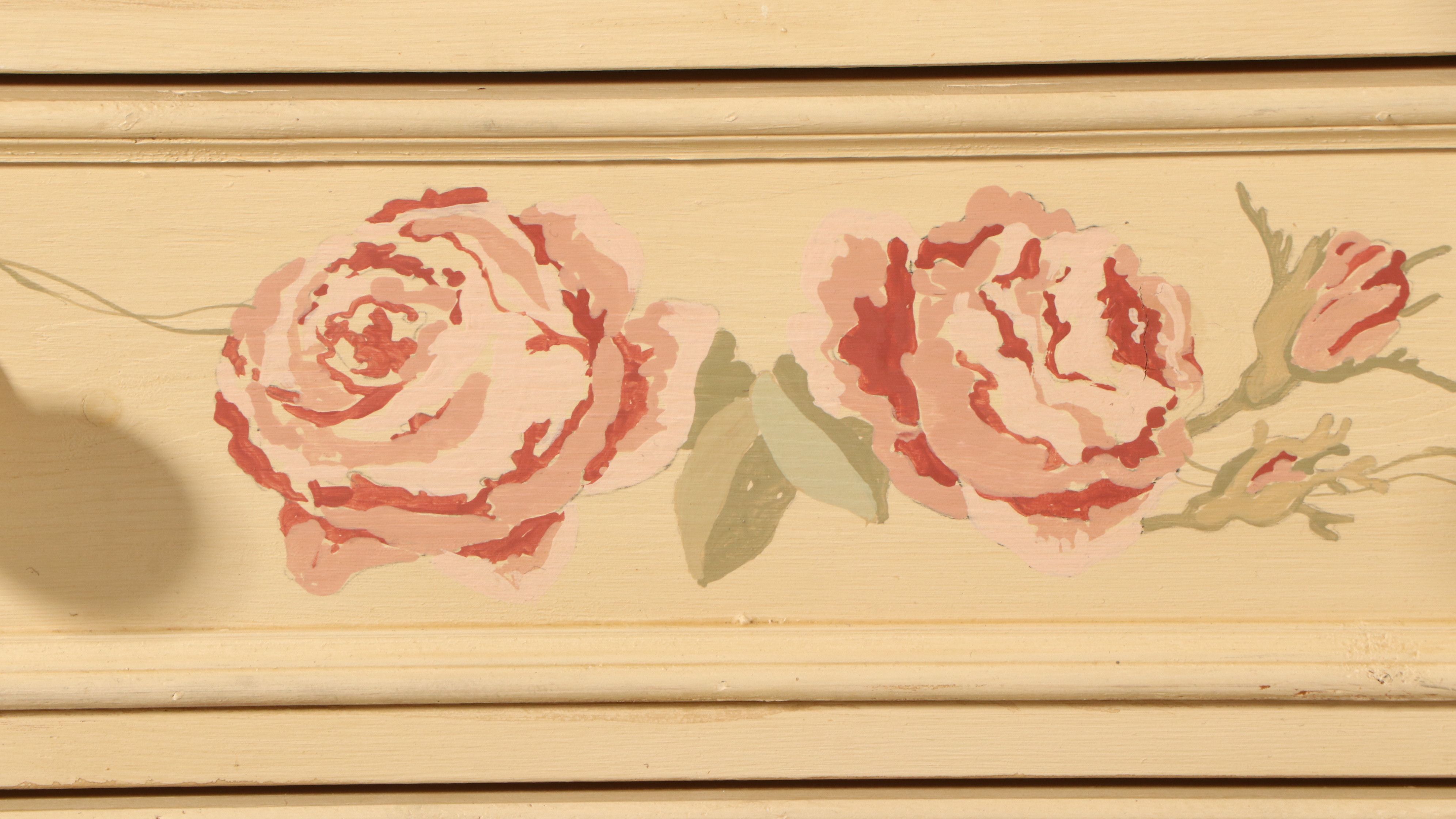 Victorian Style Paint-Decorated Chest of Drawers