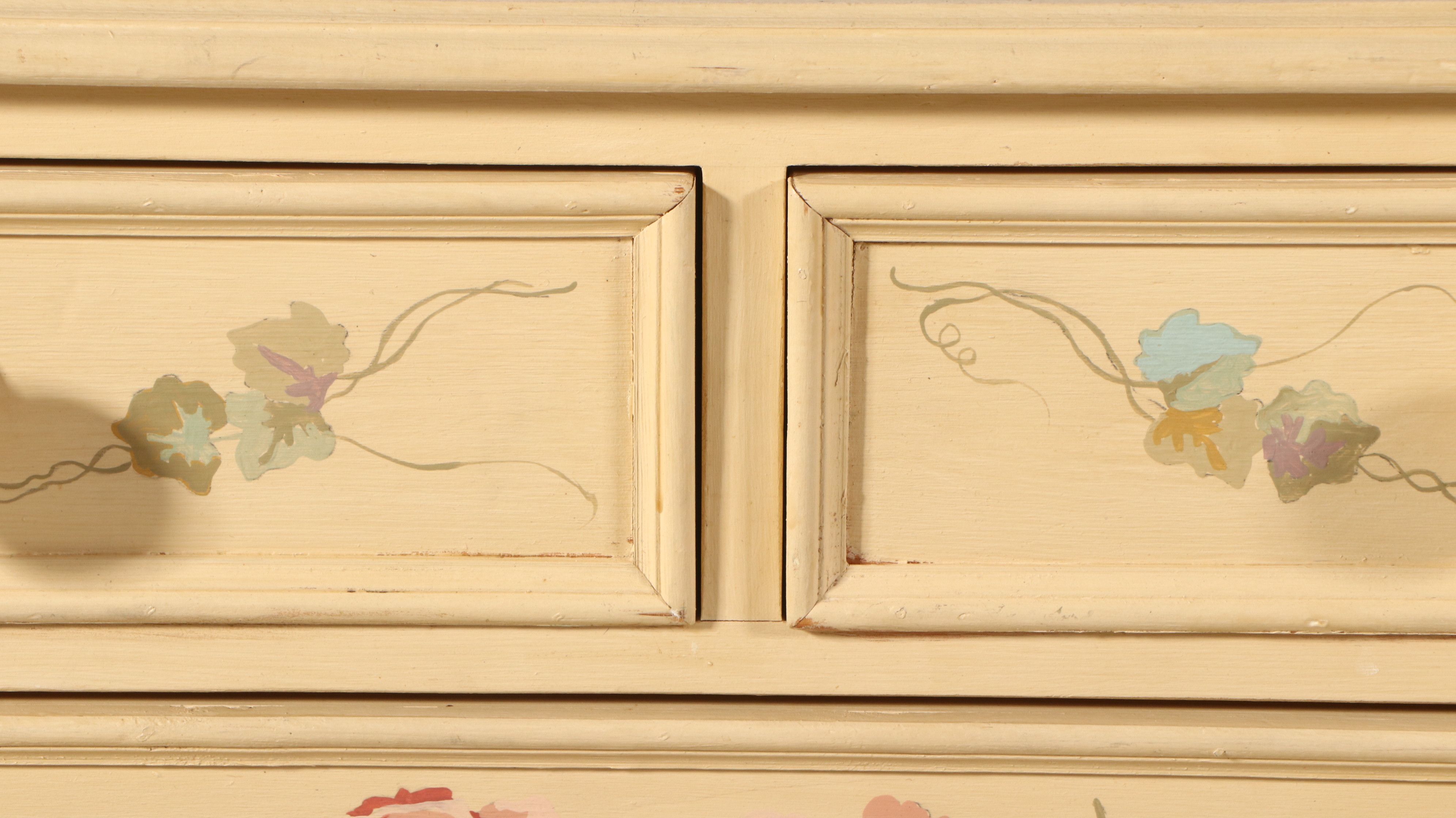Victorian Style Paint-Decorated Chest of Drawers