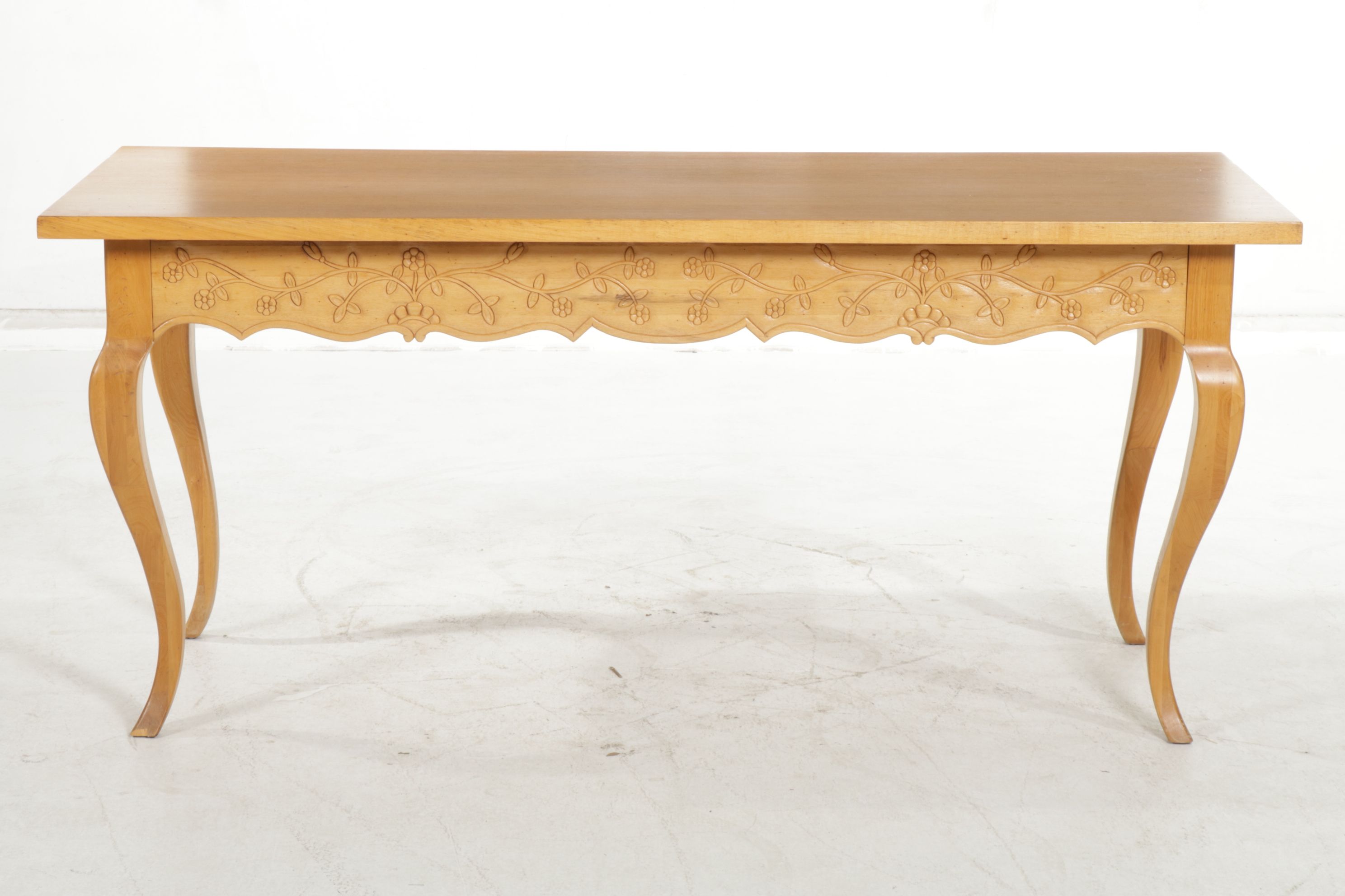 Drexel French Provincial Style Dining Table with Two Ladderback Chairs, 1965