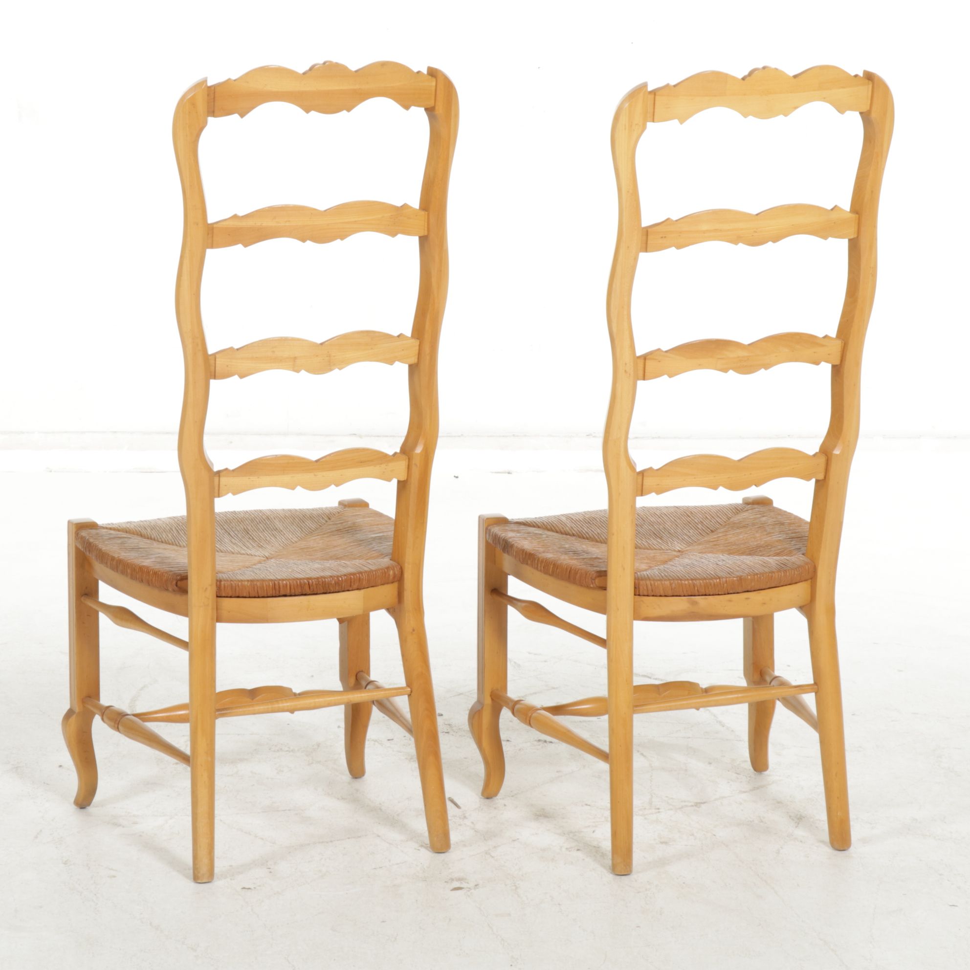 Drexel French Provincial Style Dining Table with Two Ladderback Chairs, 1965