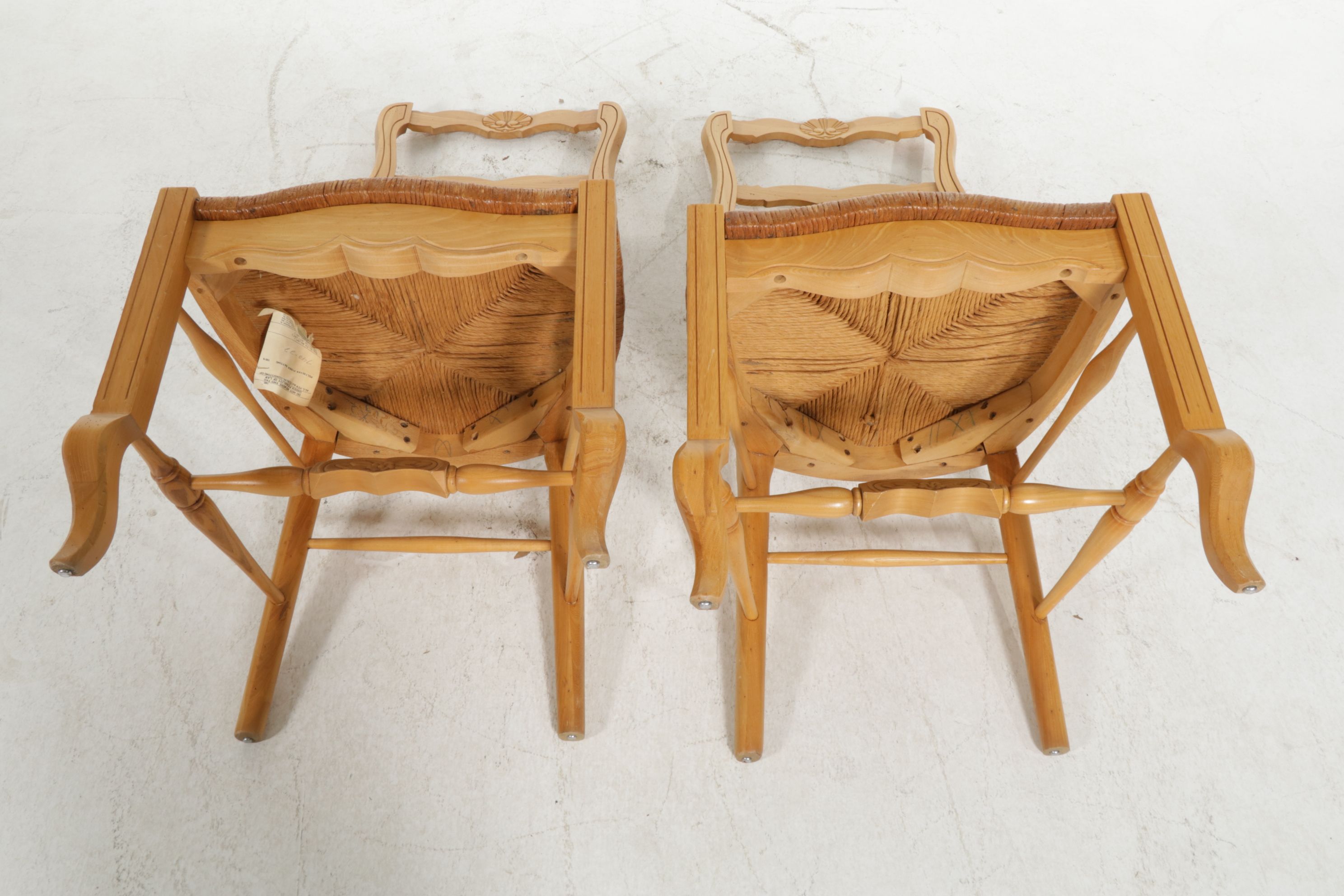 Drexel French Provincial Style Dining Table with Two Ladderback Chairs, 1965