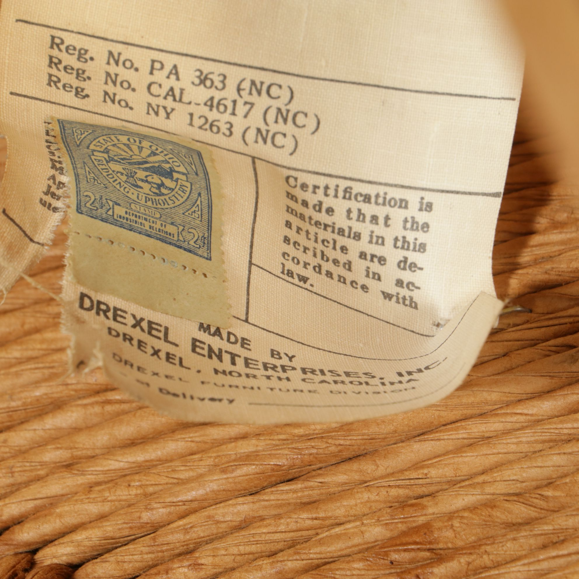 Drexel French Provincial Style Dining Table with Two Ladderback Chairs, 1965