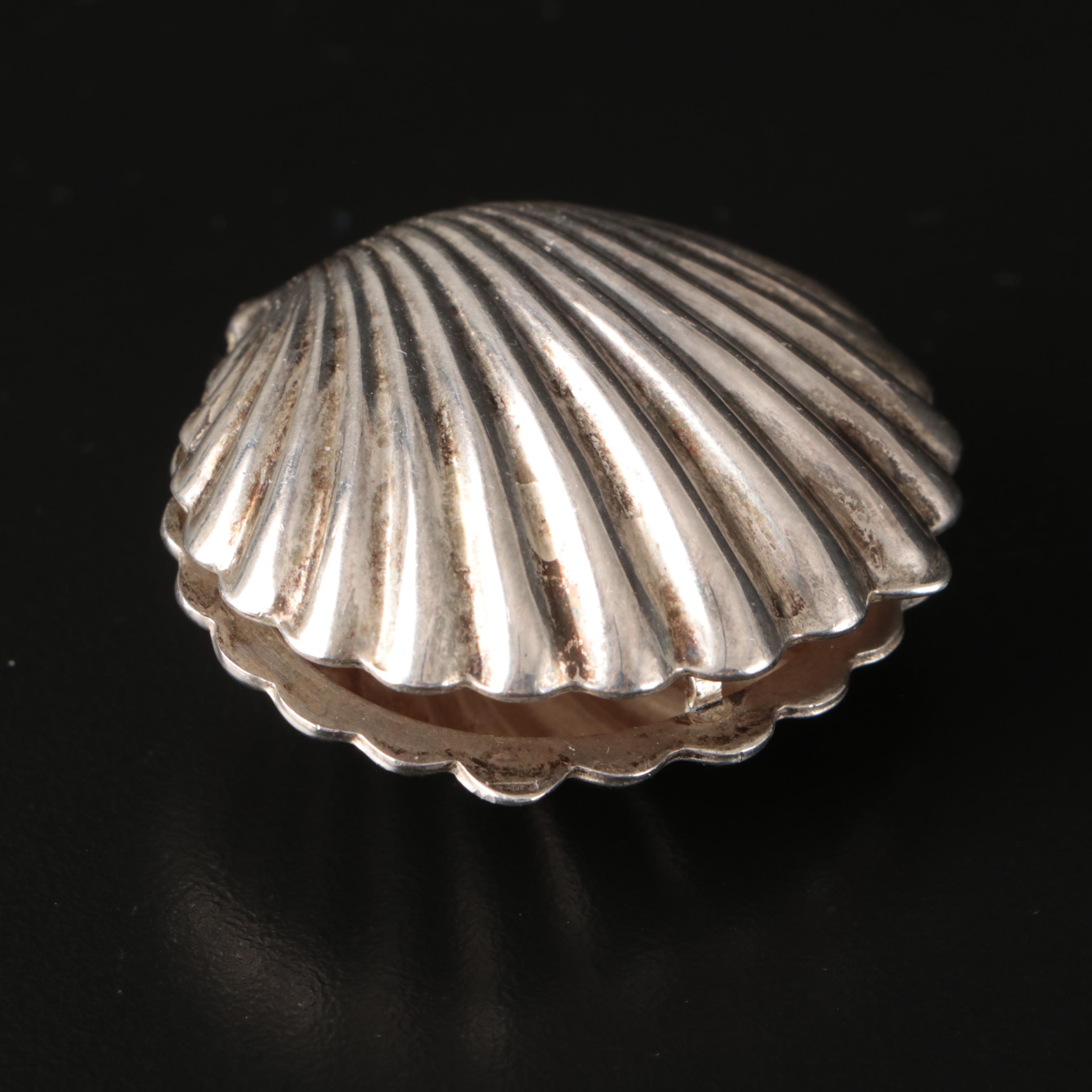 Leonore Doskow Italian Sterling Silver Shell-Form Box