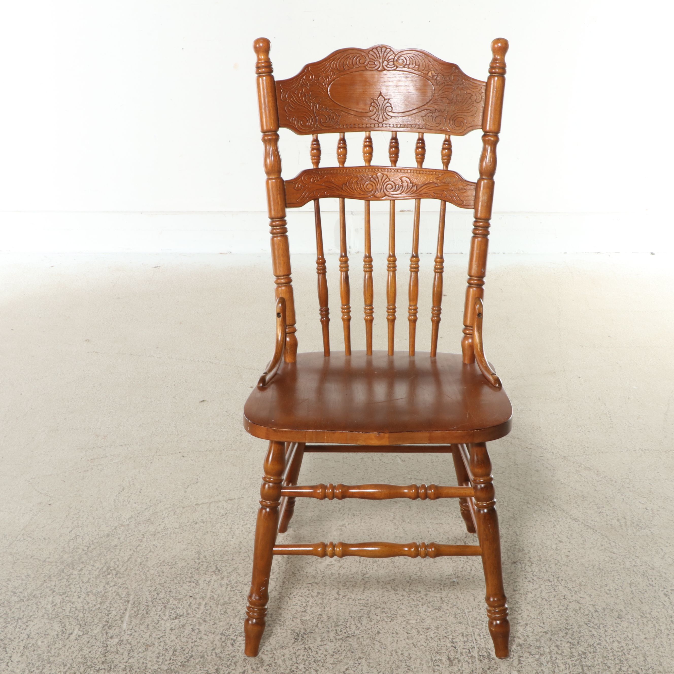 Late Victorian Style Pressed Wood Kitchen Chair