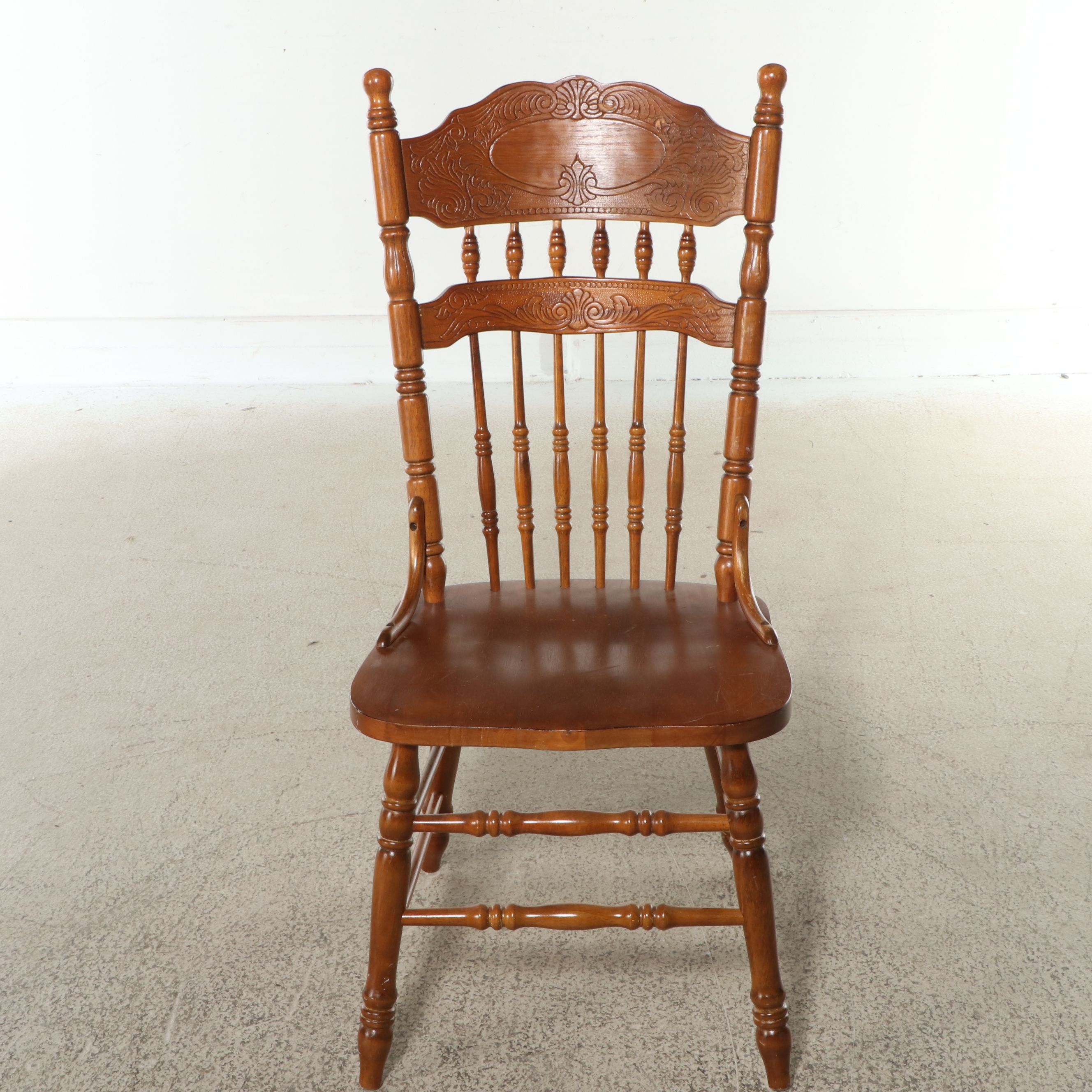 Late Victorian Style Pressed Wood Kitchen Chair