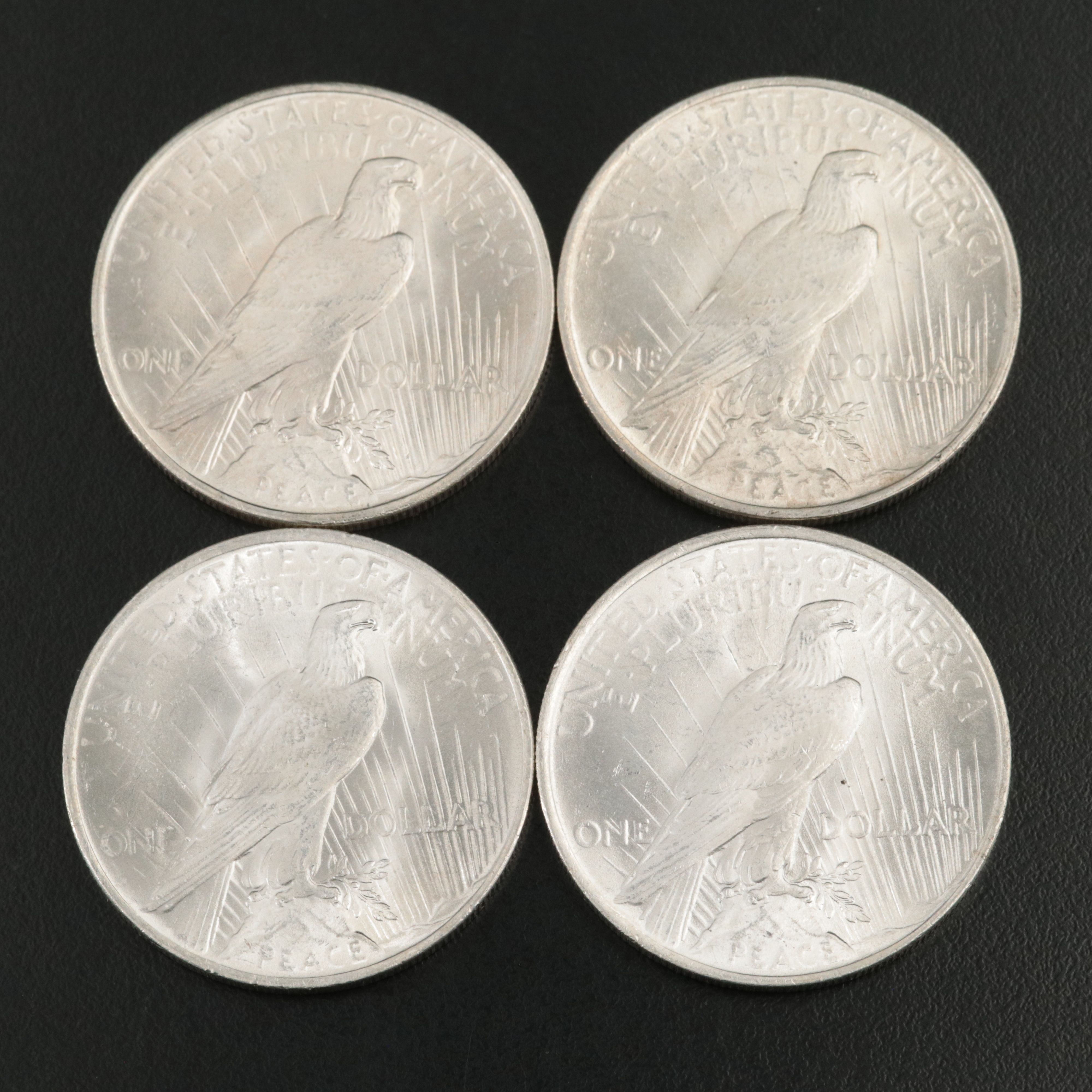 Eight 1922 and 1923 U.S. Peace Dollars