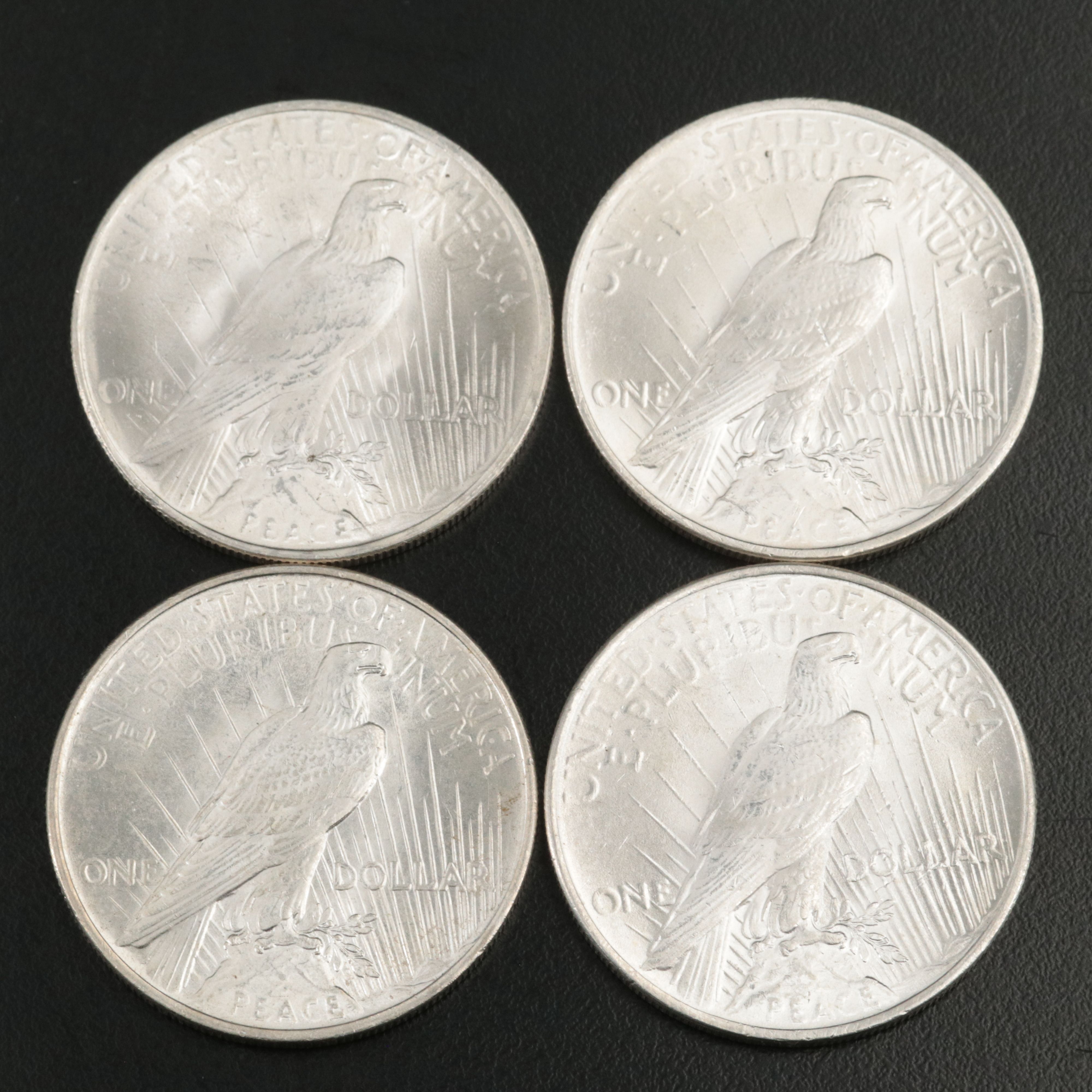 Eight 1922 and 1923 U.S. Peace Dollars