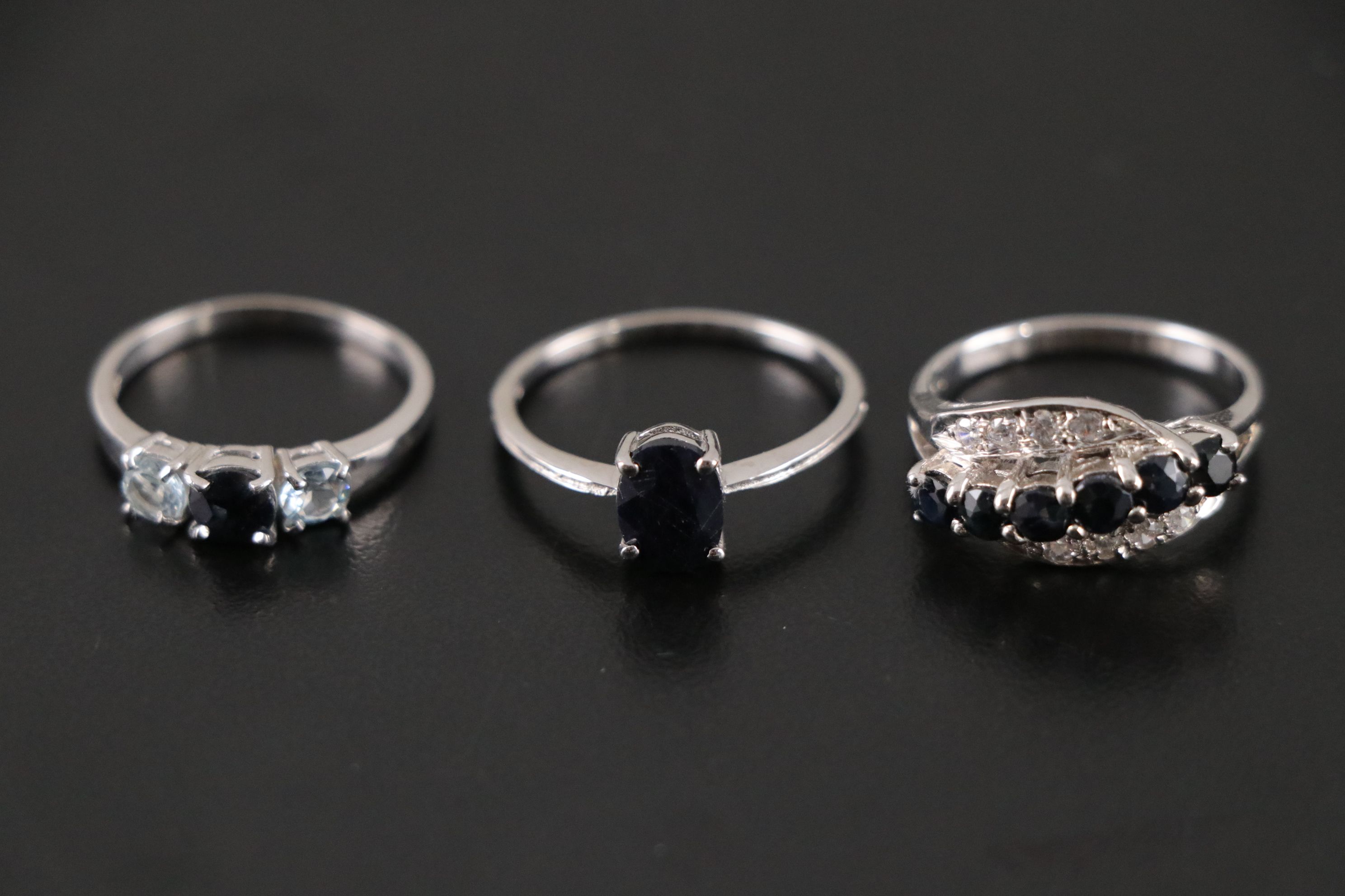 14 Assorted Sterling Silver Rings, Necklaces and Earrings