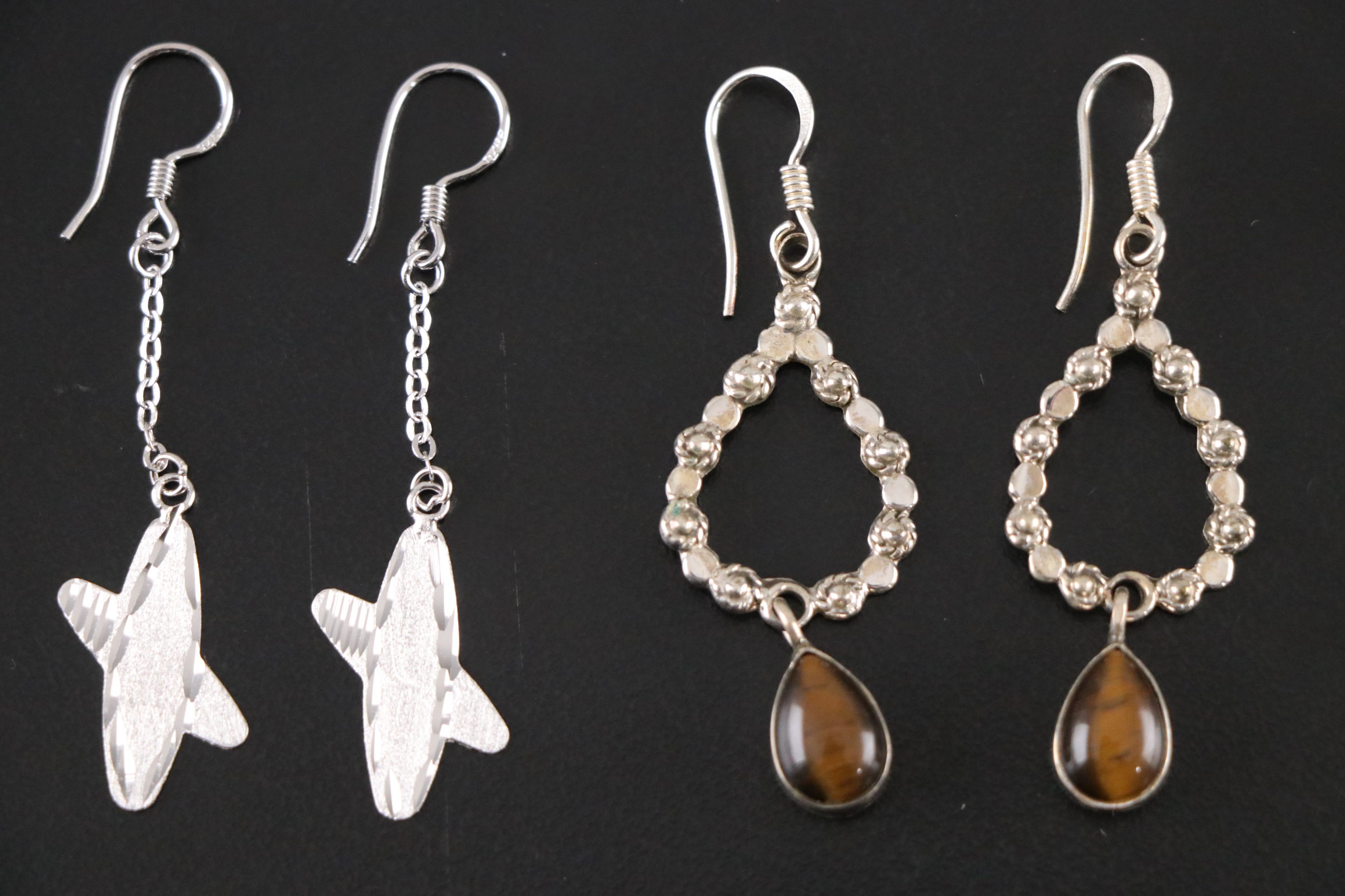 14 Assorted Sterling Silver Rings, Necklaces and Earrings