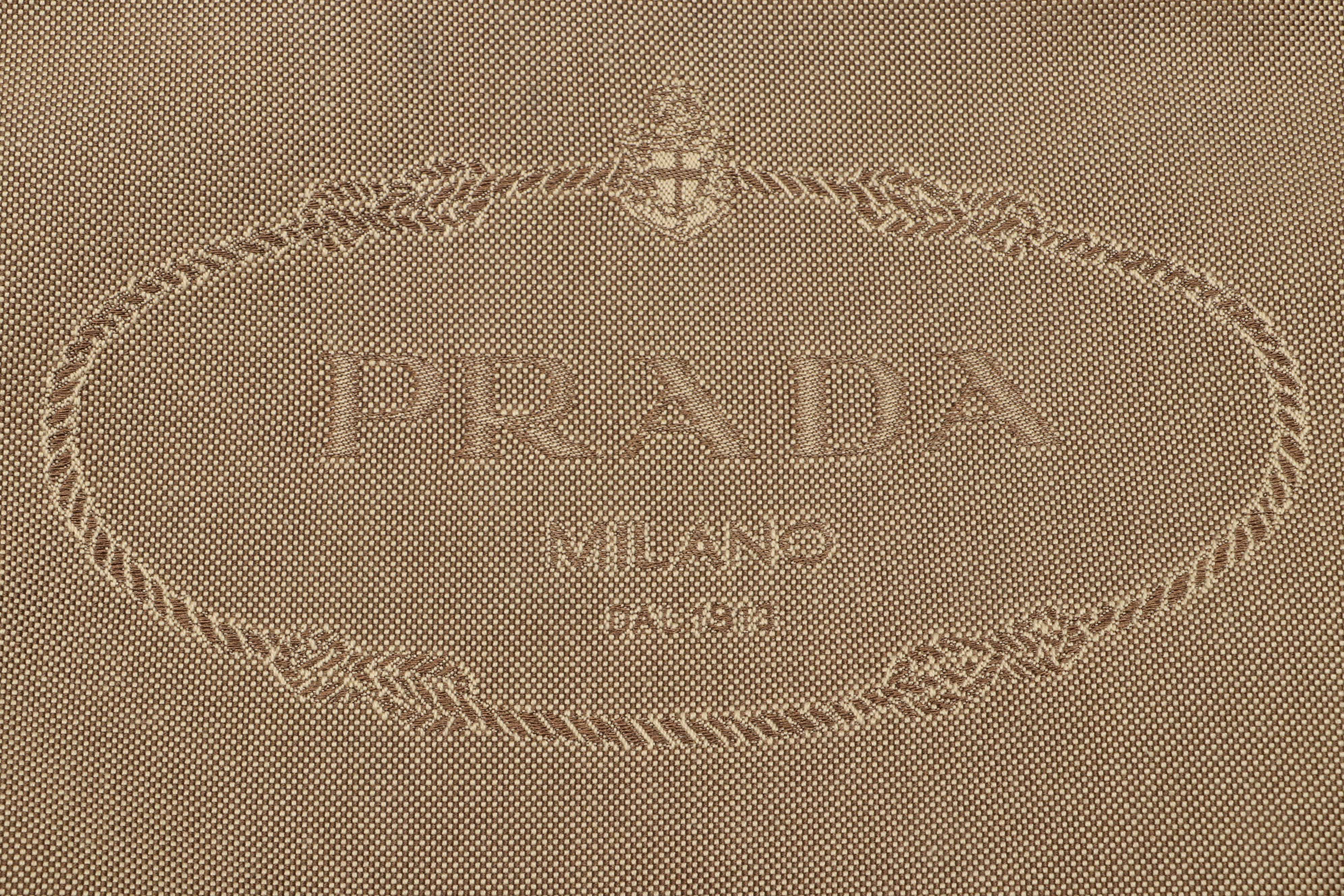 Prada Canapa Canvas Crossbody Bag in Nylon Canvas and Brown Leather Trim