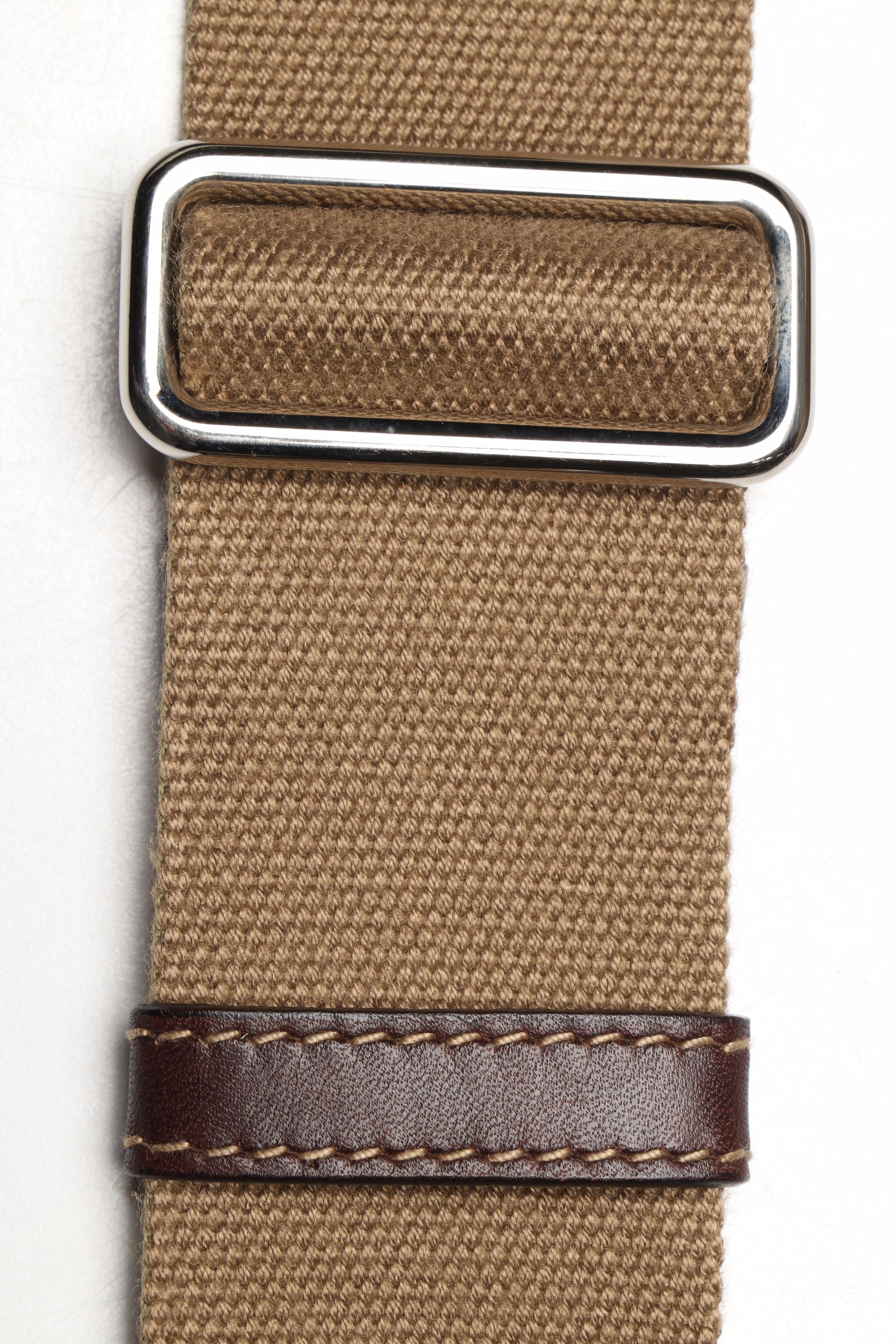 Prada Canapa Canvas Crossbody Bag in Nylon Canvas and Brown Leather Trim