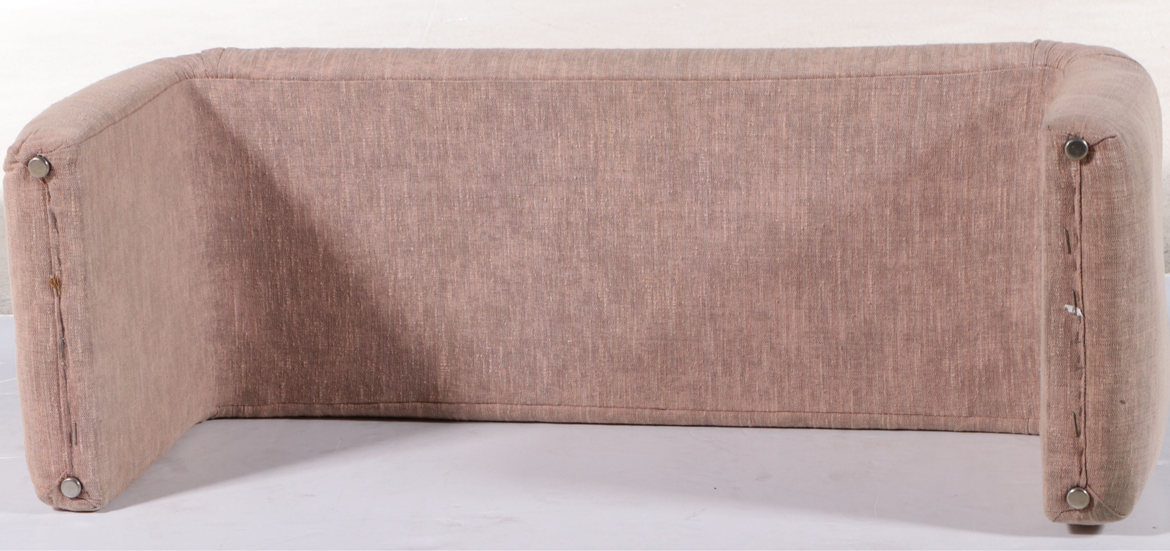 Postmodernist Upholstered Padded Waterfall Bench, Manner of Karl Springer