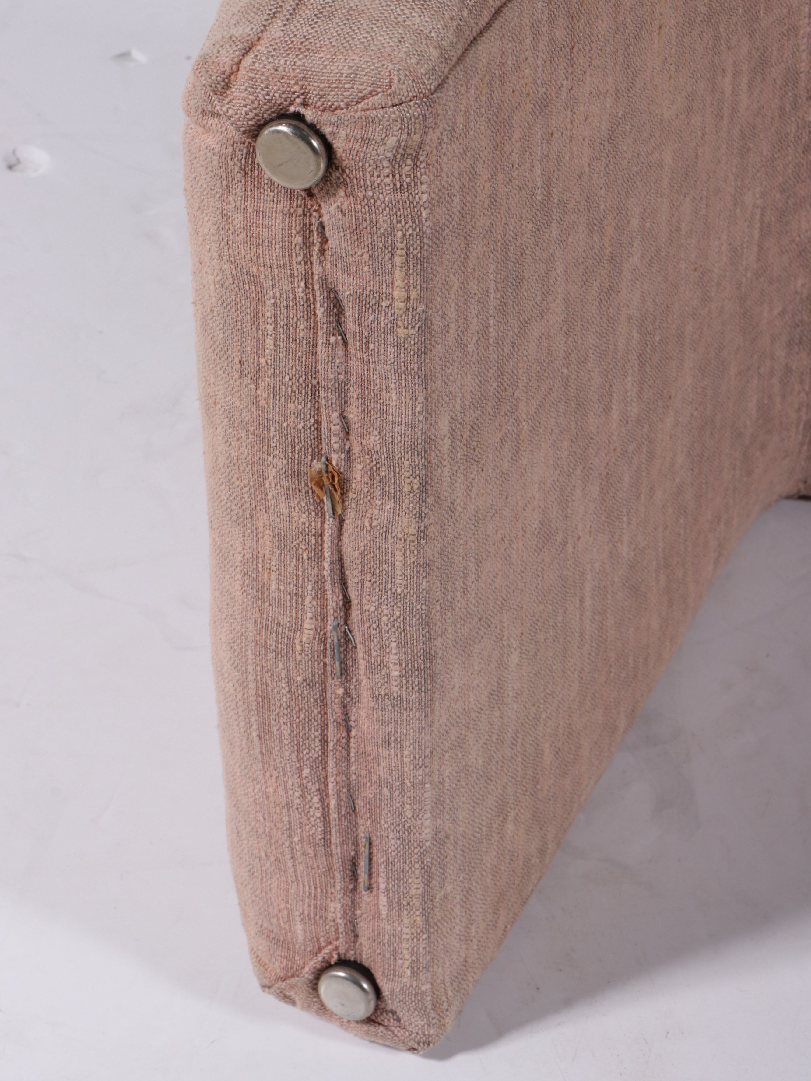 Postmodernist Upholstered Padded Waterfall Bench, Manner of Karl Springer