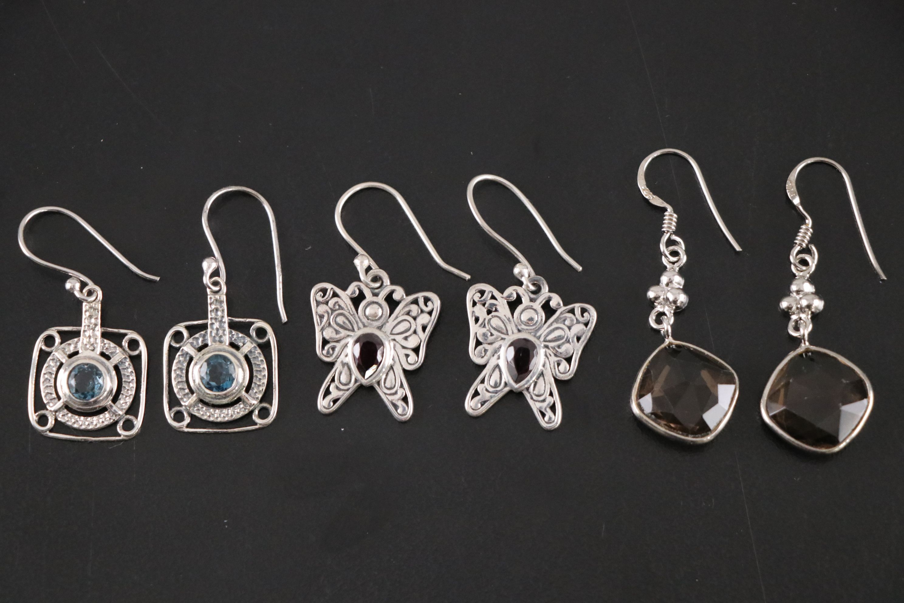 14 Assorted Sterling Silver Rings, Necklaces and Earrings