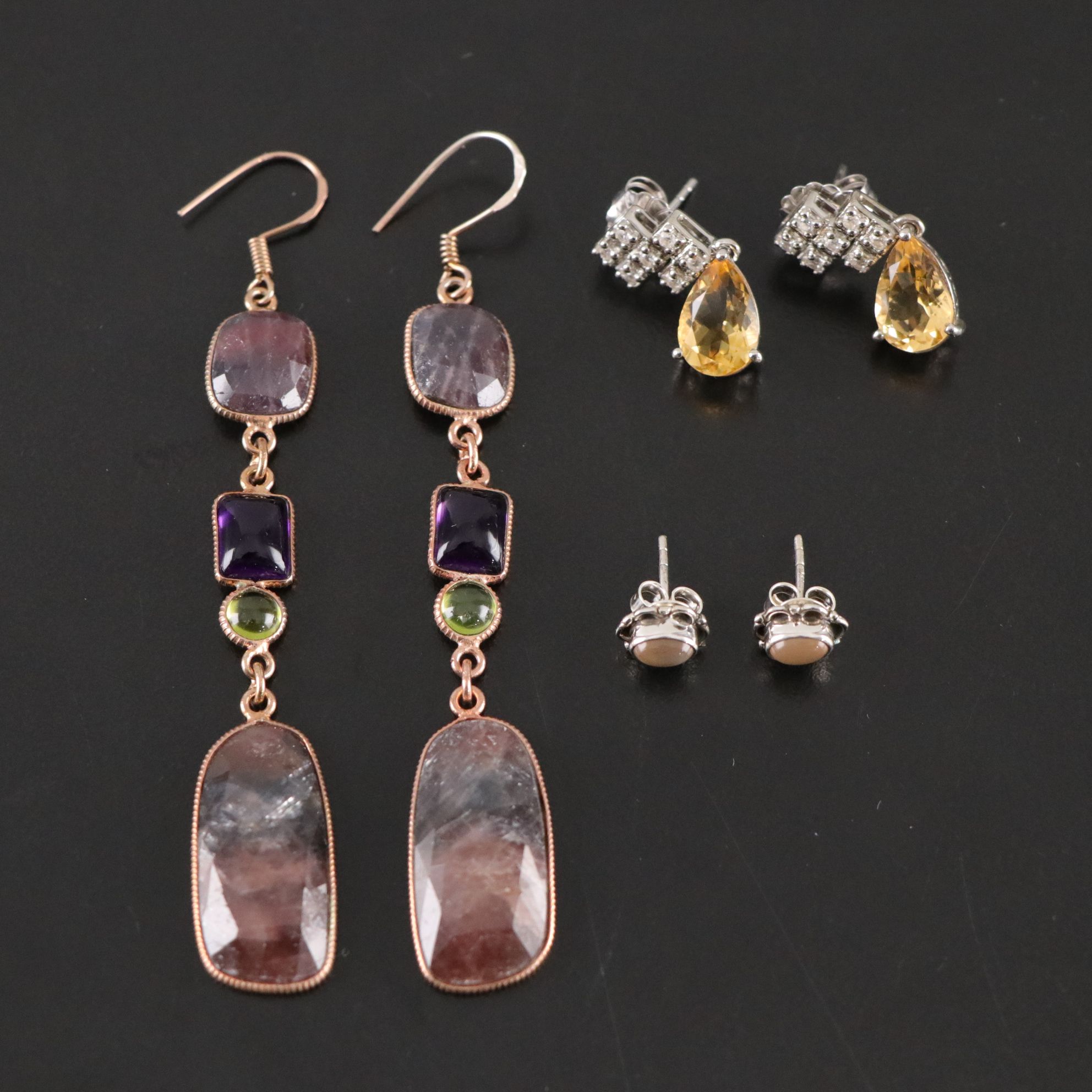 14 Assorted Sterling Silver Rings, Necklaces and Earrings