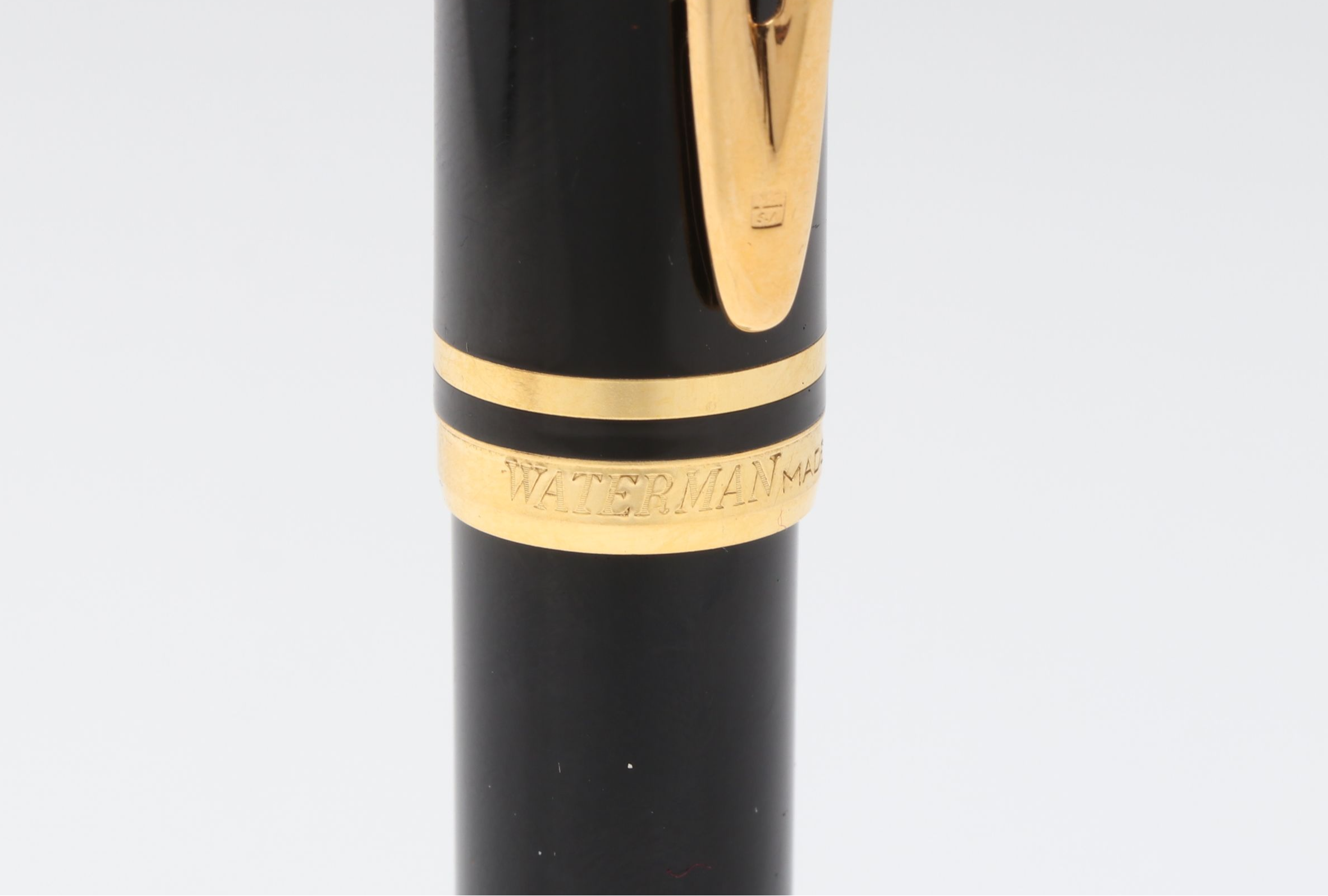 Waterman "Man 100" Black Resin Fountain Pen with 18K Gold Nib