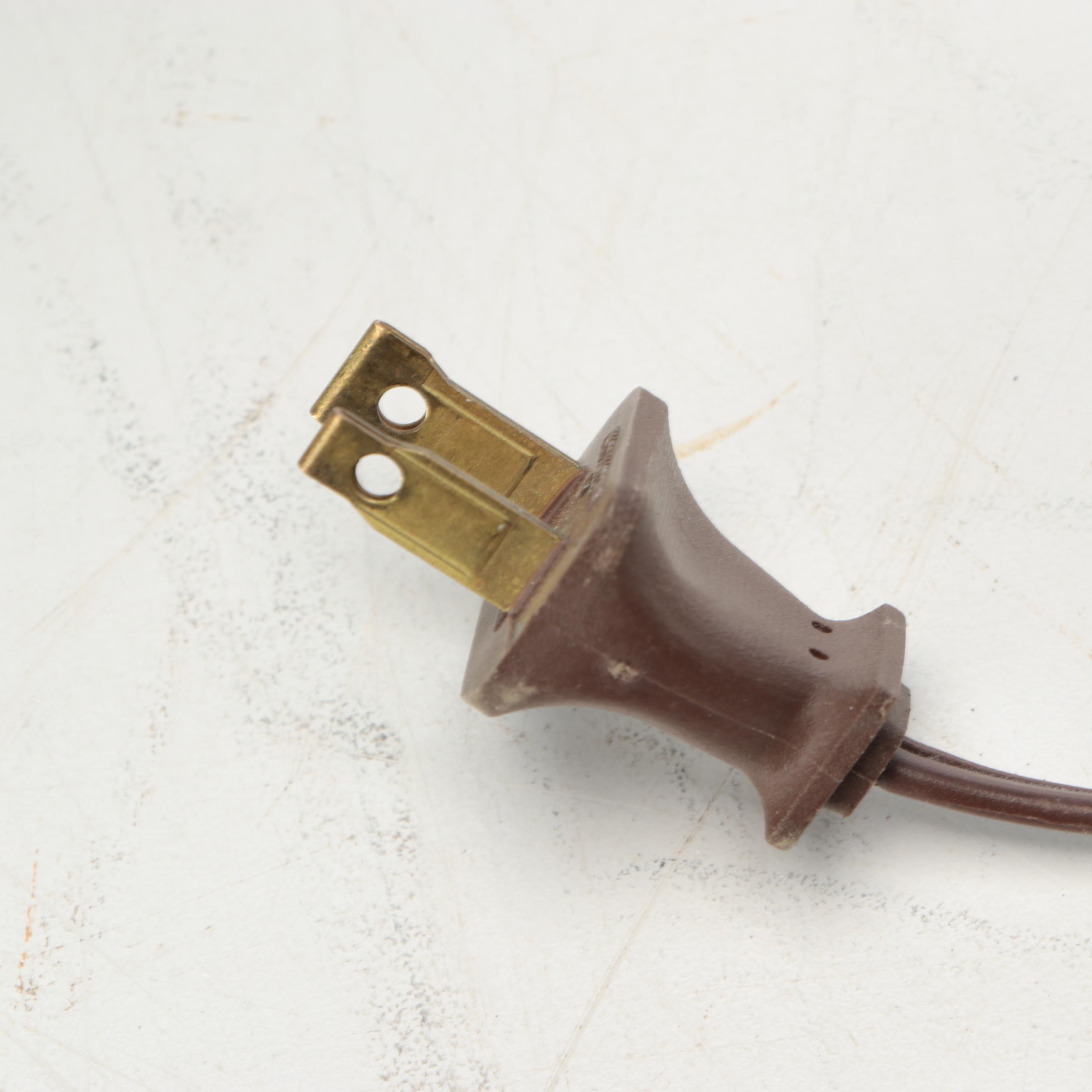 MCM Murano Style Spiral Blue Glass Table Lamp with Cotton Shade