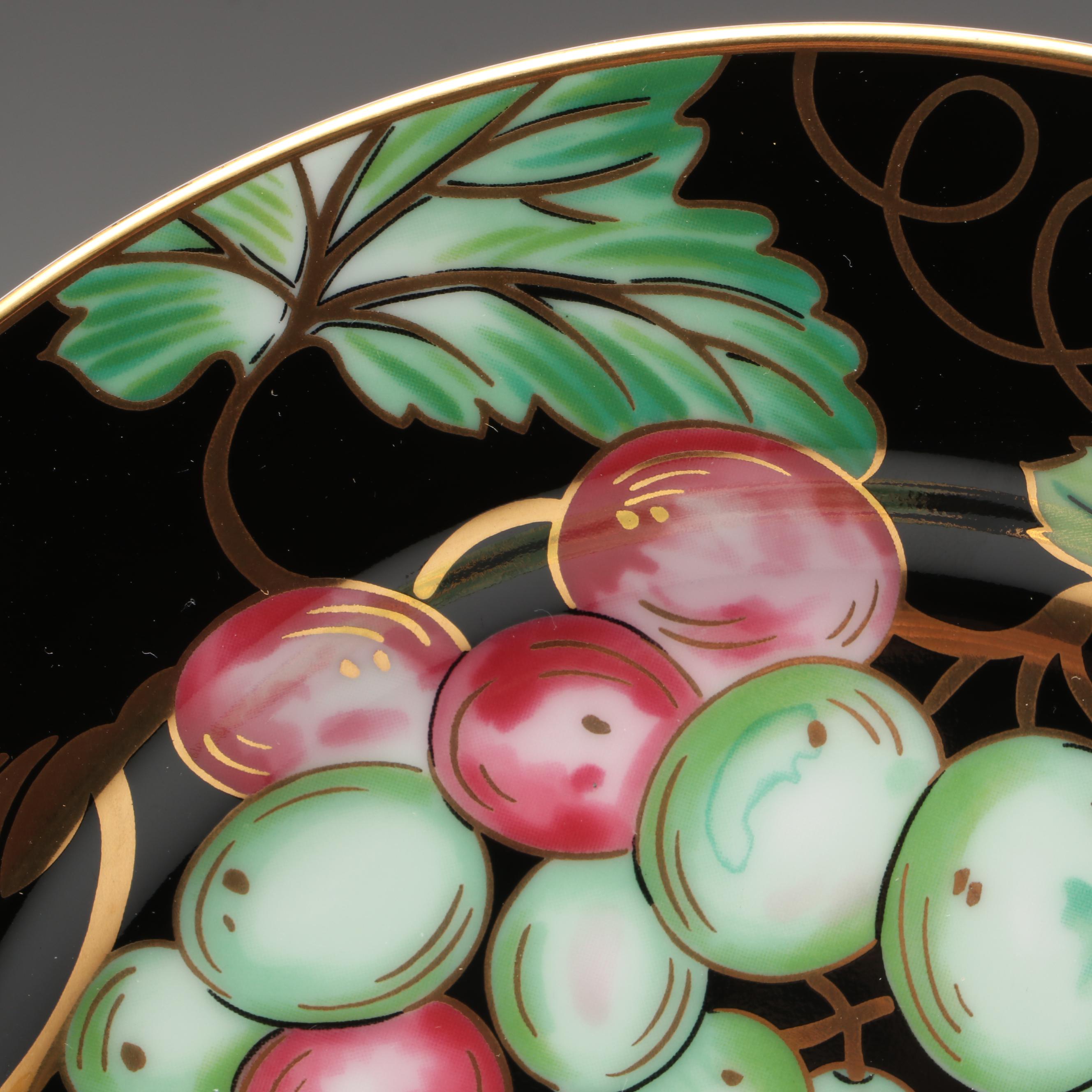 Fitz & Floyd "Bordeaux Noir" Porcelain Salad Plates