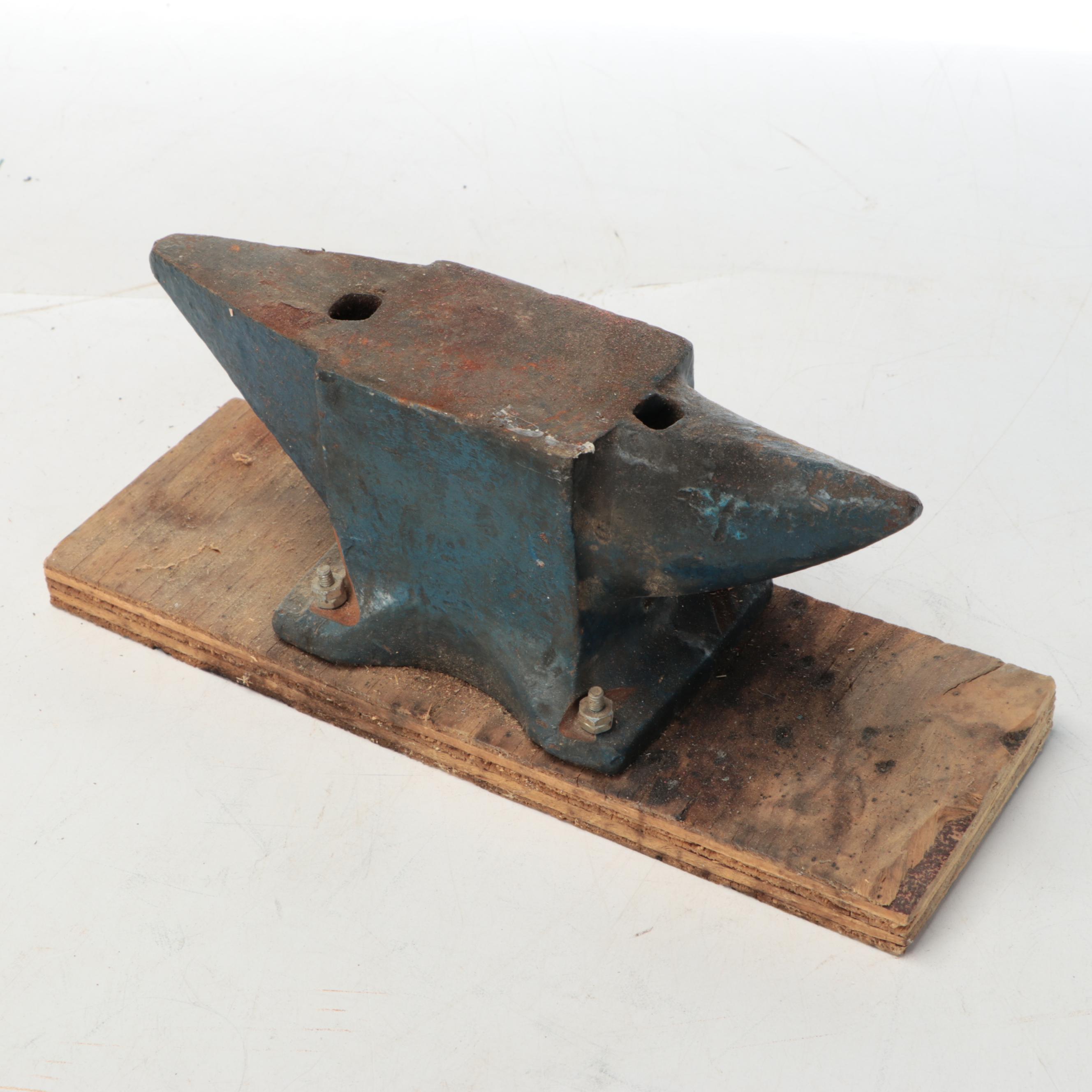 Metal Bench Vise and Wooden Clamps