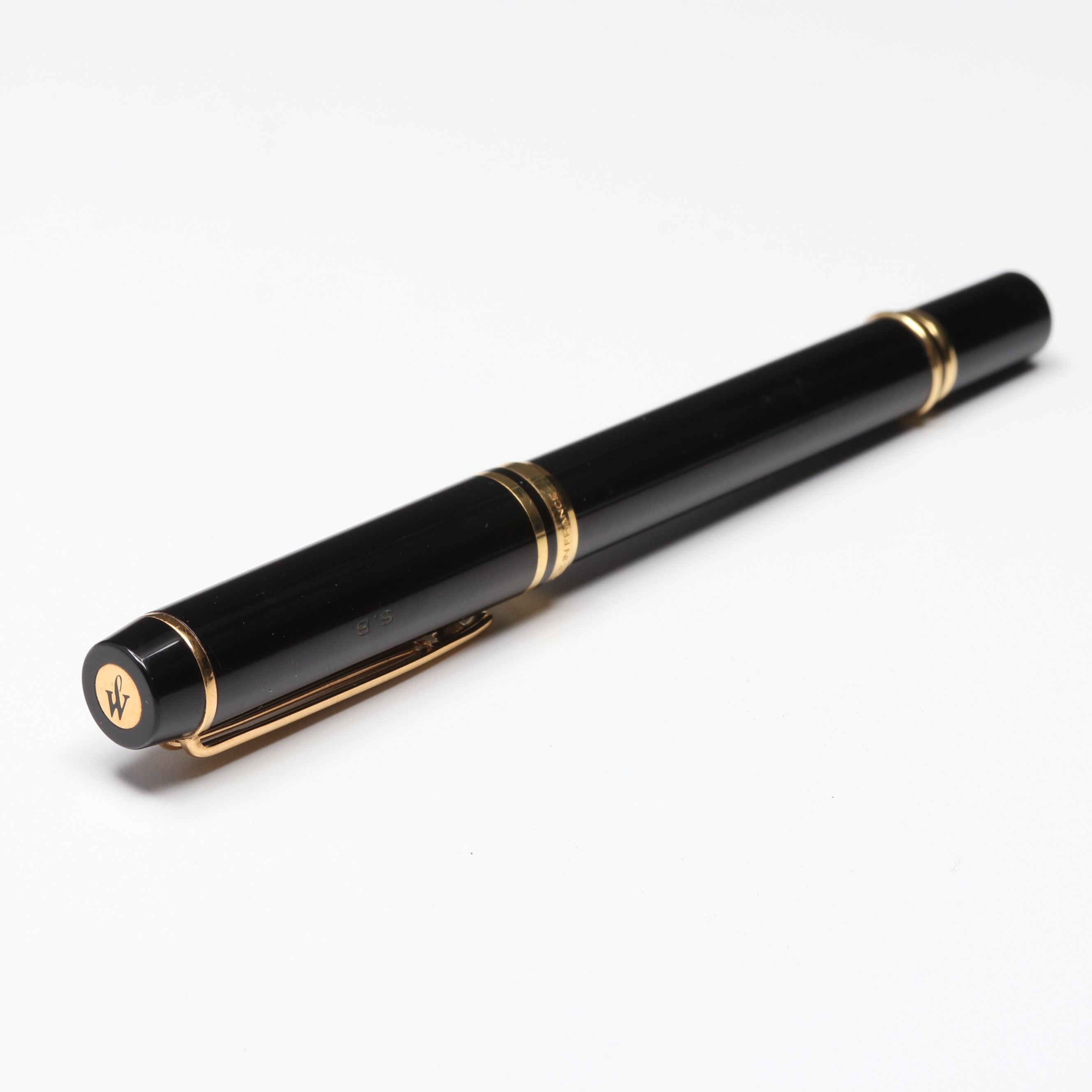 Waterman "Man 100" Black Resin Fountain Pen with 18K Gold Nib
