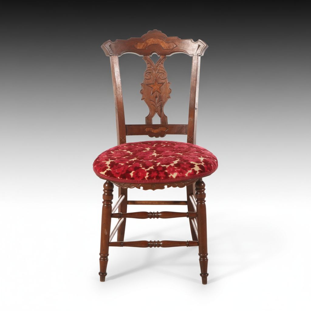 Antique Eastlake Walnut Side Chair