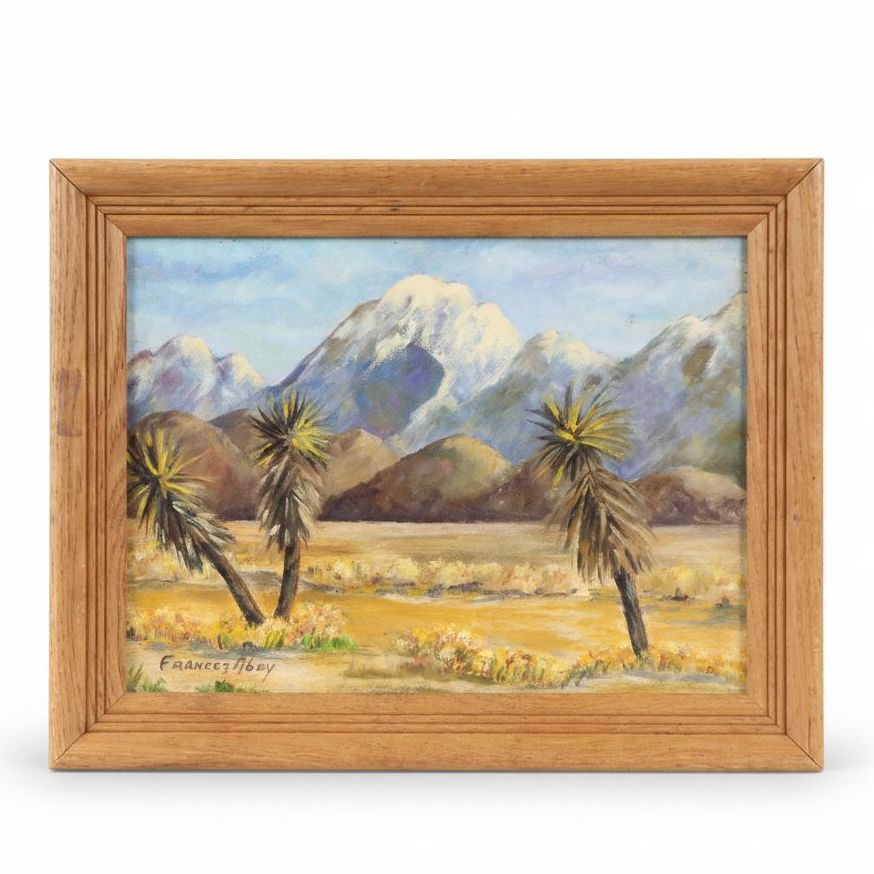 Frances Abey American Southwest Landscape Oil Painting, Mid-20th Century