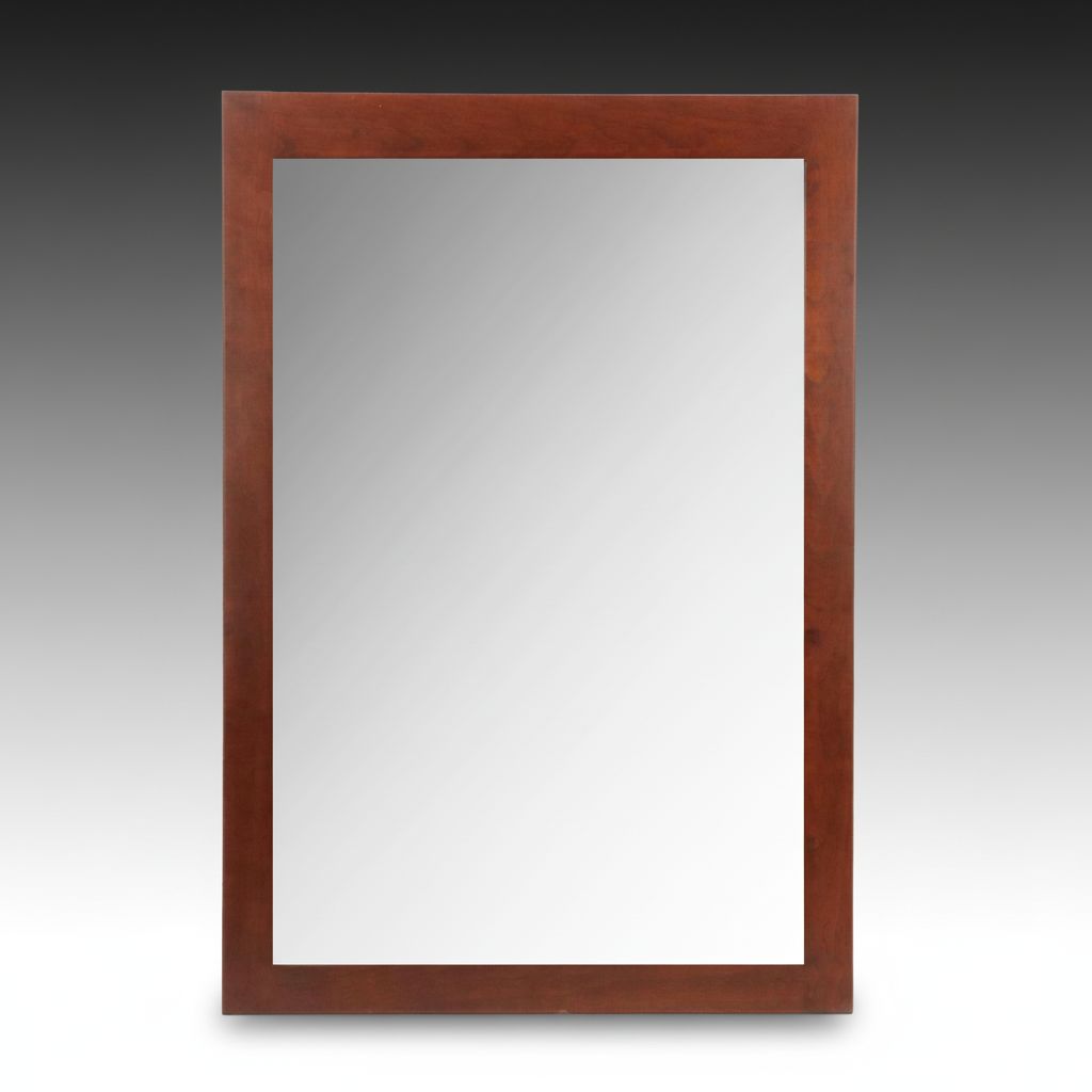 Wood Rectangular Wall Hanging Mirror