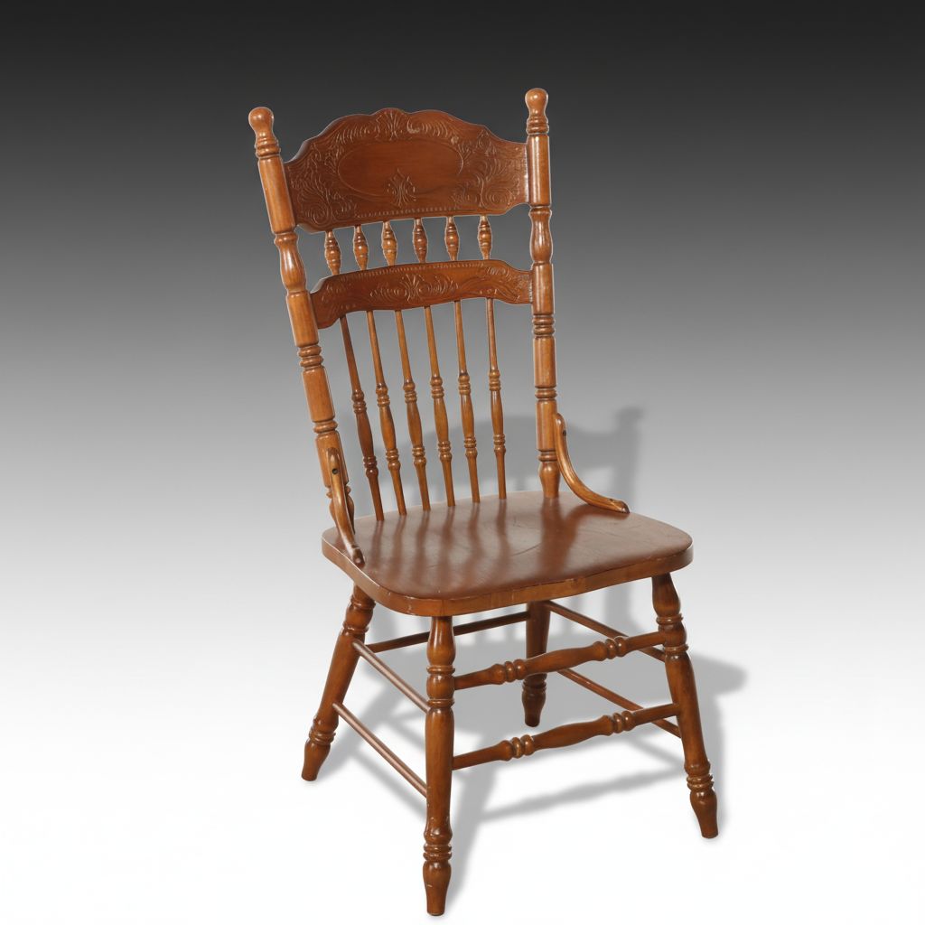 Late Victorian Style Pressed Wood Kitchen Chair