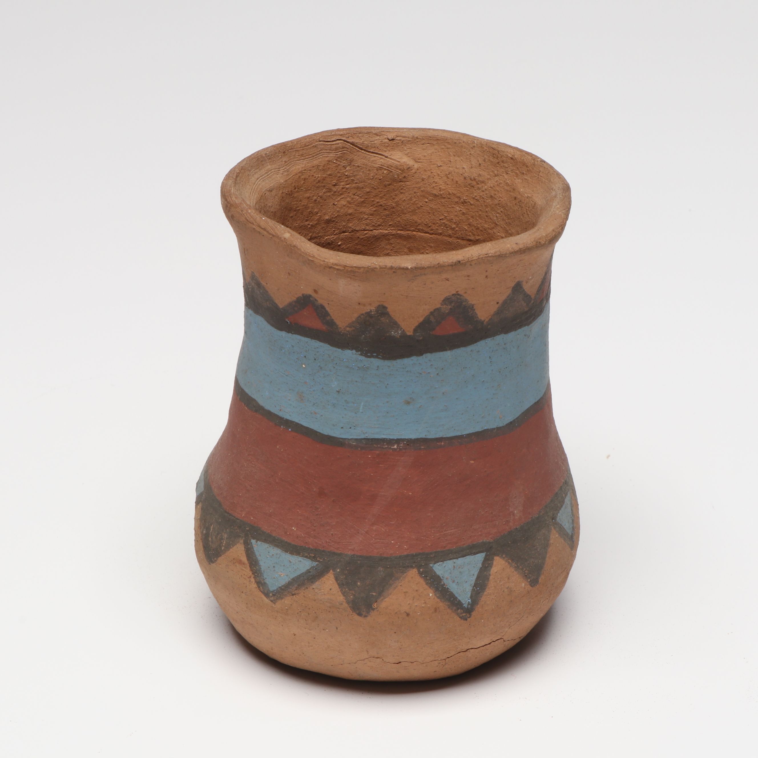 Lutz Handcrafted Pipes and Native American Figure with Earthenware Pottery