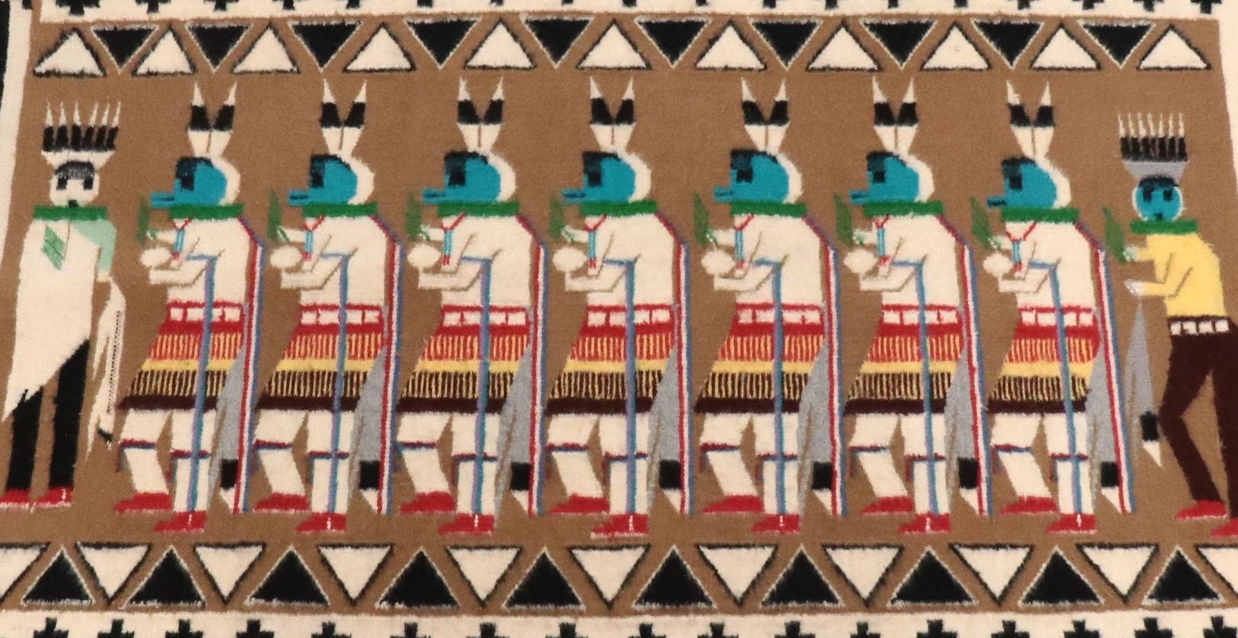 2'2 x 4'7 Handwoven Navajo Ye'i Bi Chei Accent Rug