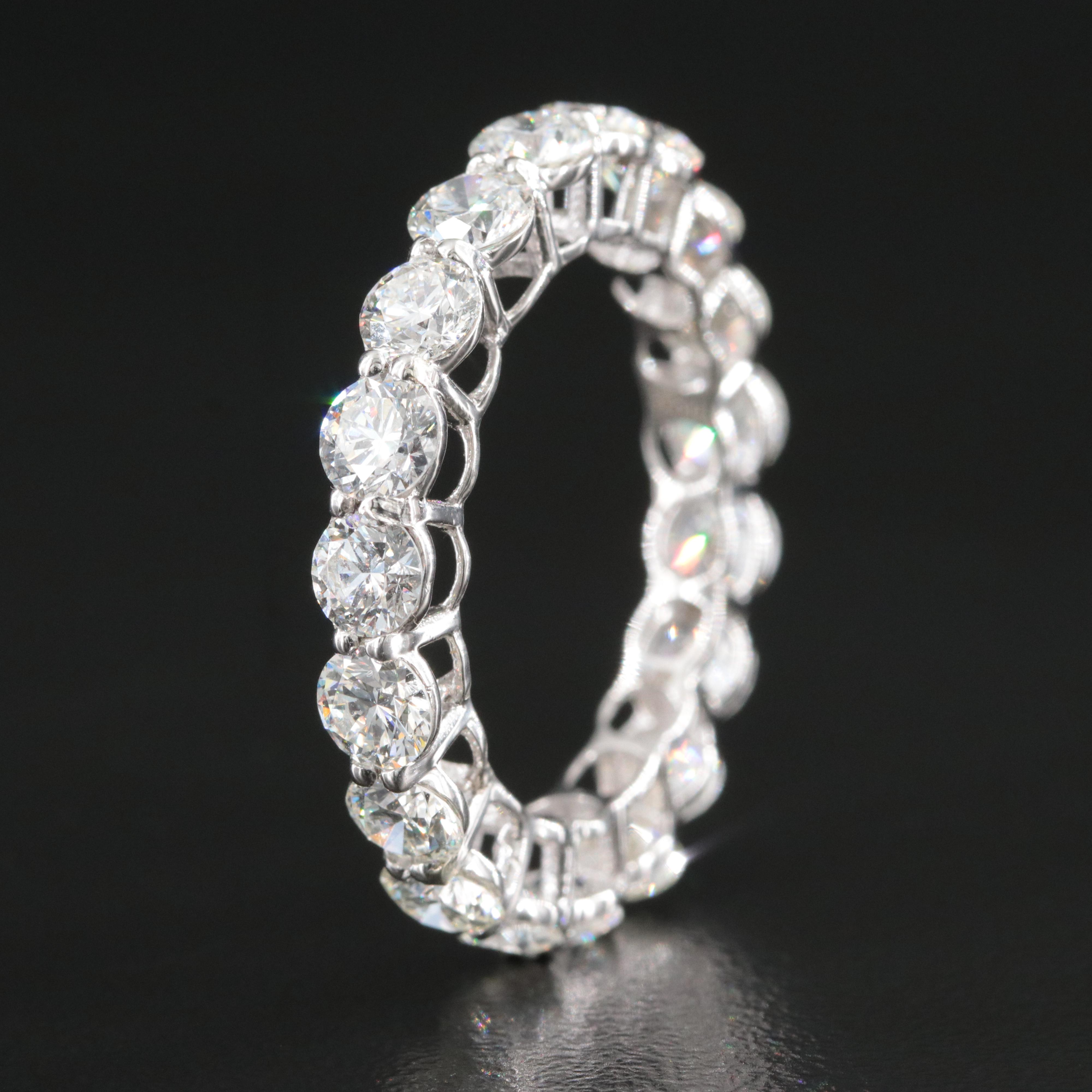 Platinum 4.09 CTW Diamond Eternity Band