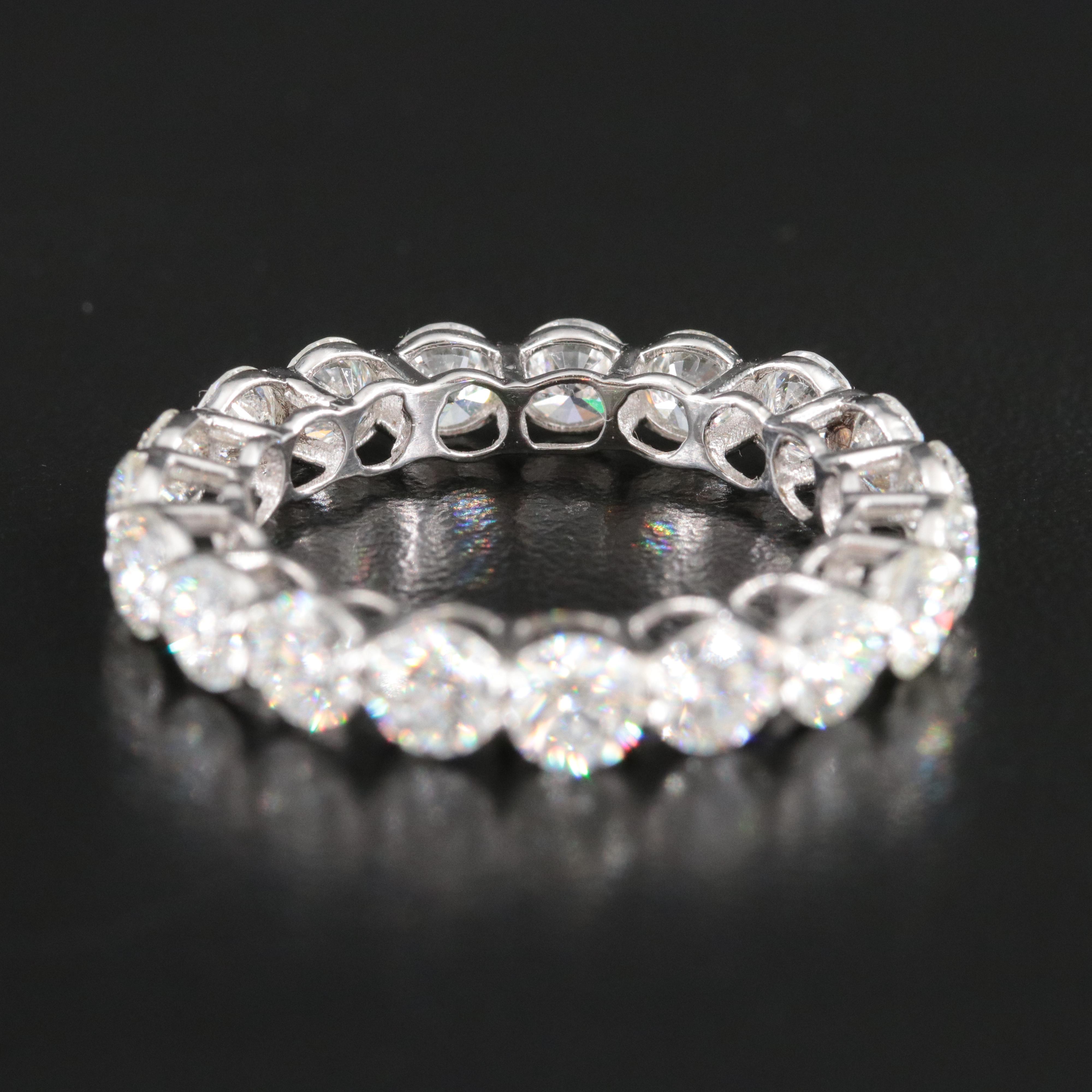 Platinum 4.09 CTW Diamond Eternity Band