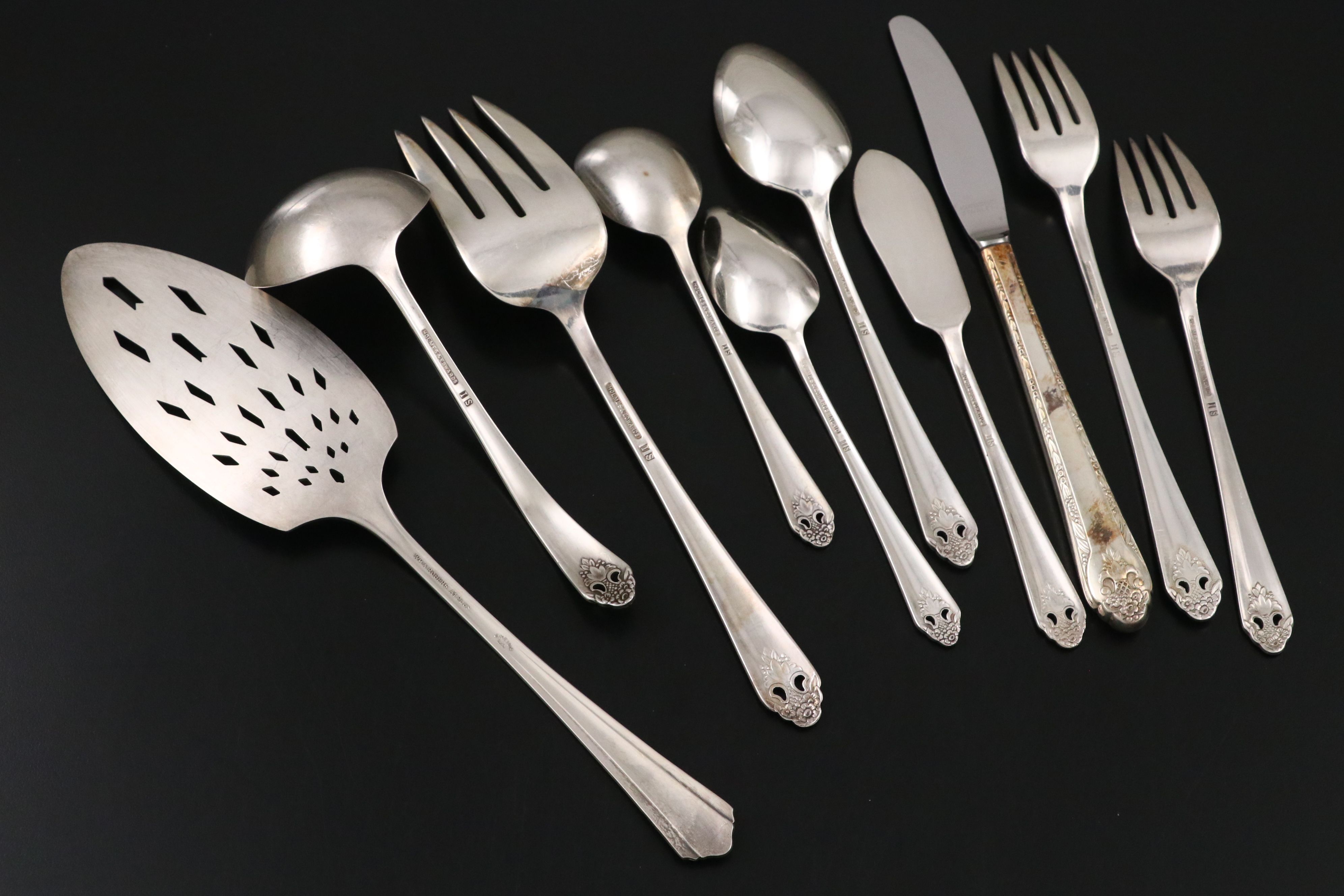 Holmes & Edwards "Lovely Lady" Inlaid Silver Plate Flatware, 1937-1959