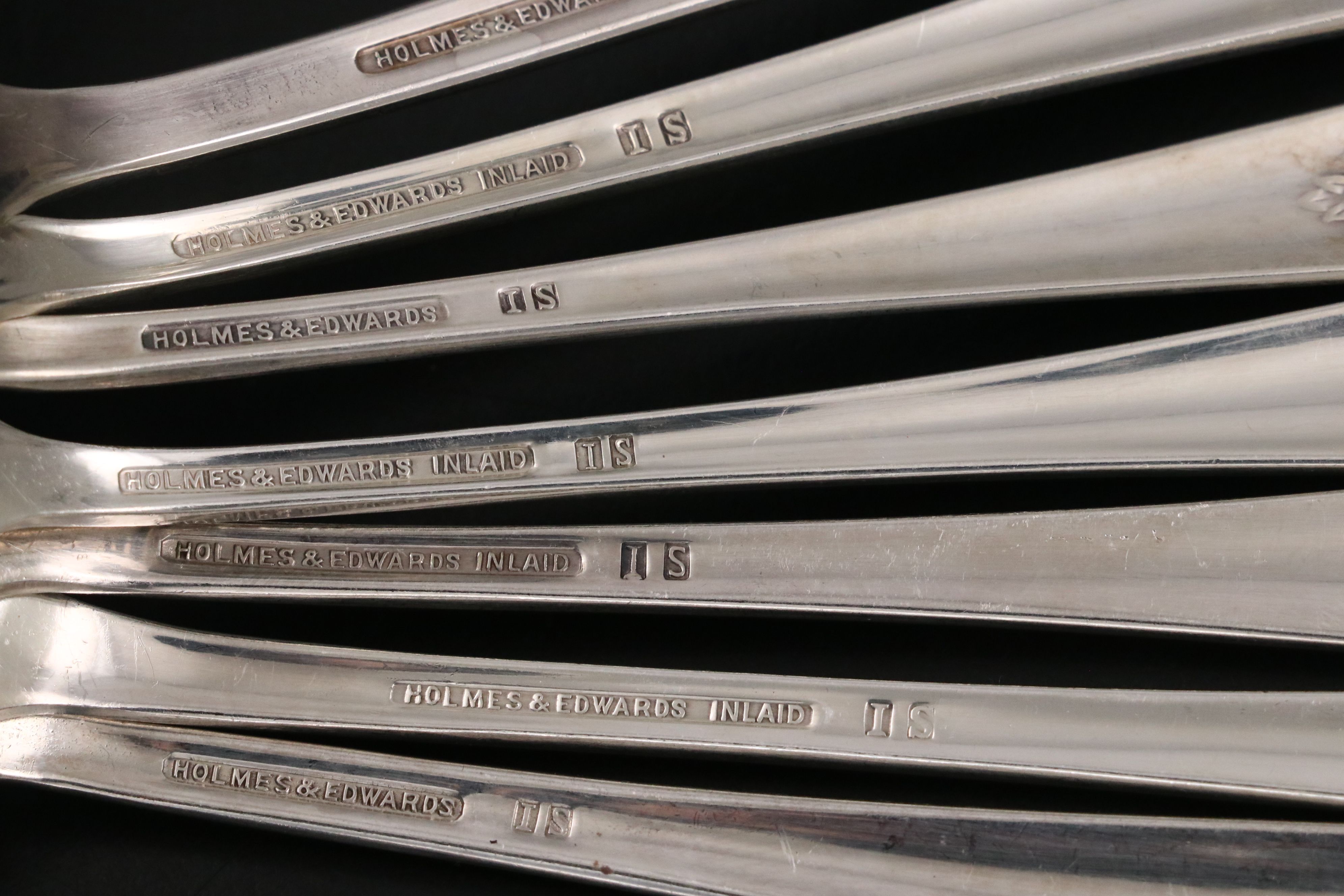 Holmes & Edwards "Lovely Lady" Inlaid Silver Plate Flatware, 1937-1959