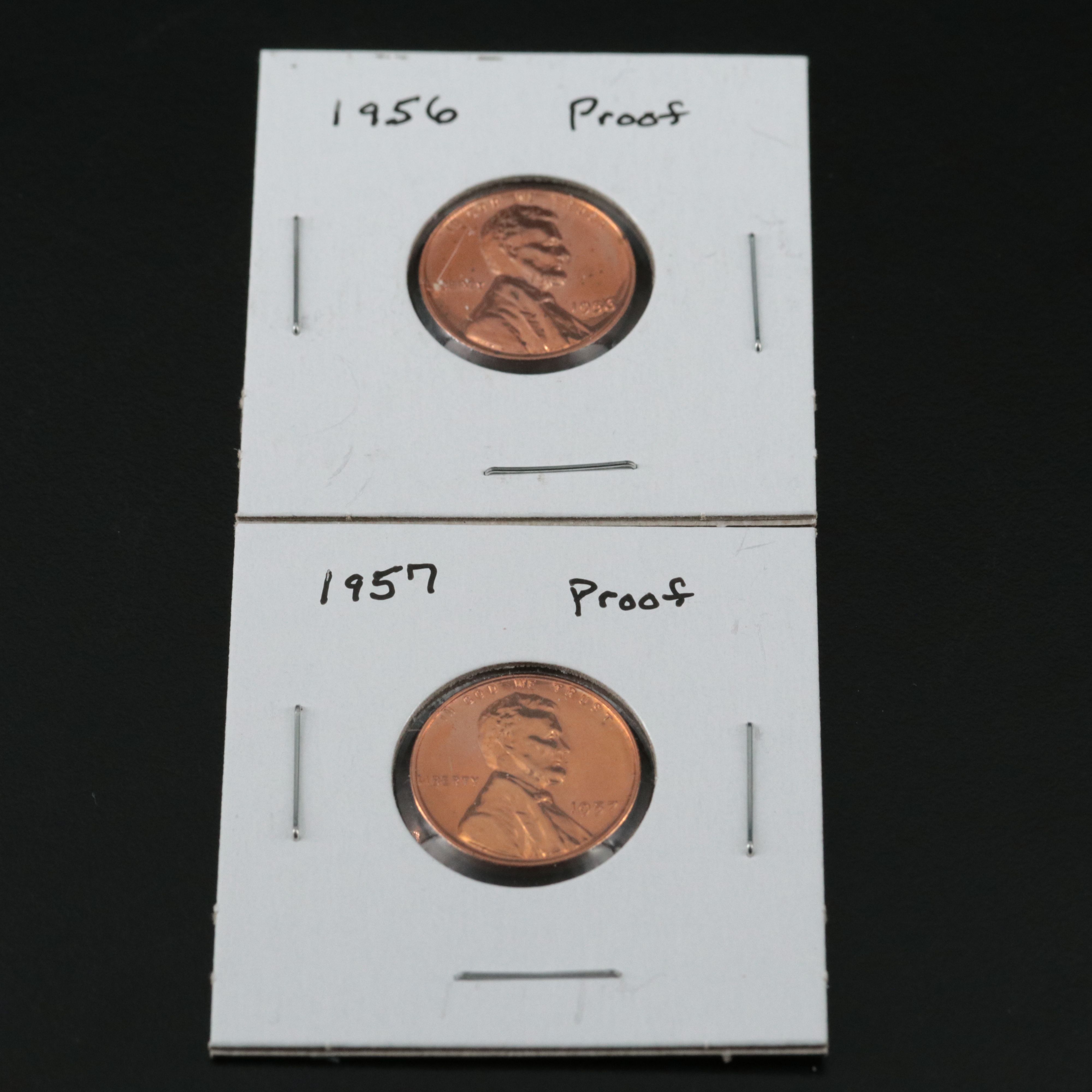 Six Different Lincoln Cent Proof Coins 1954-1959