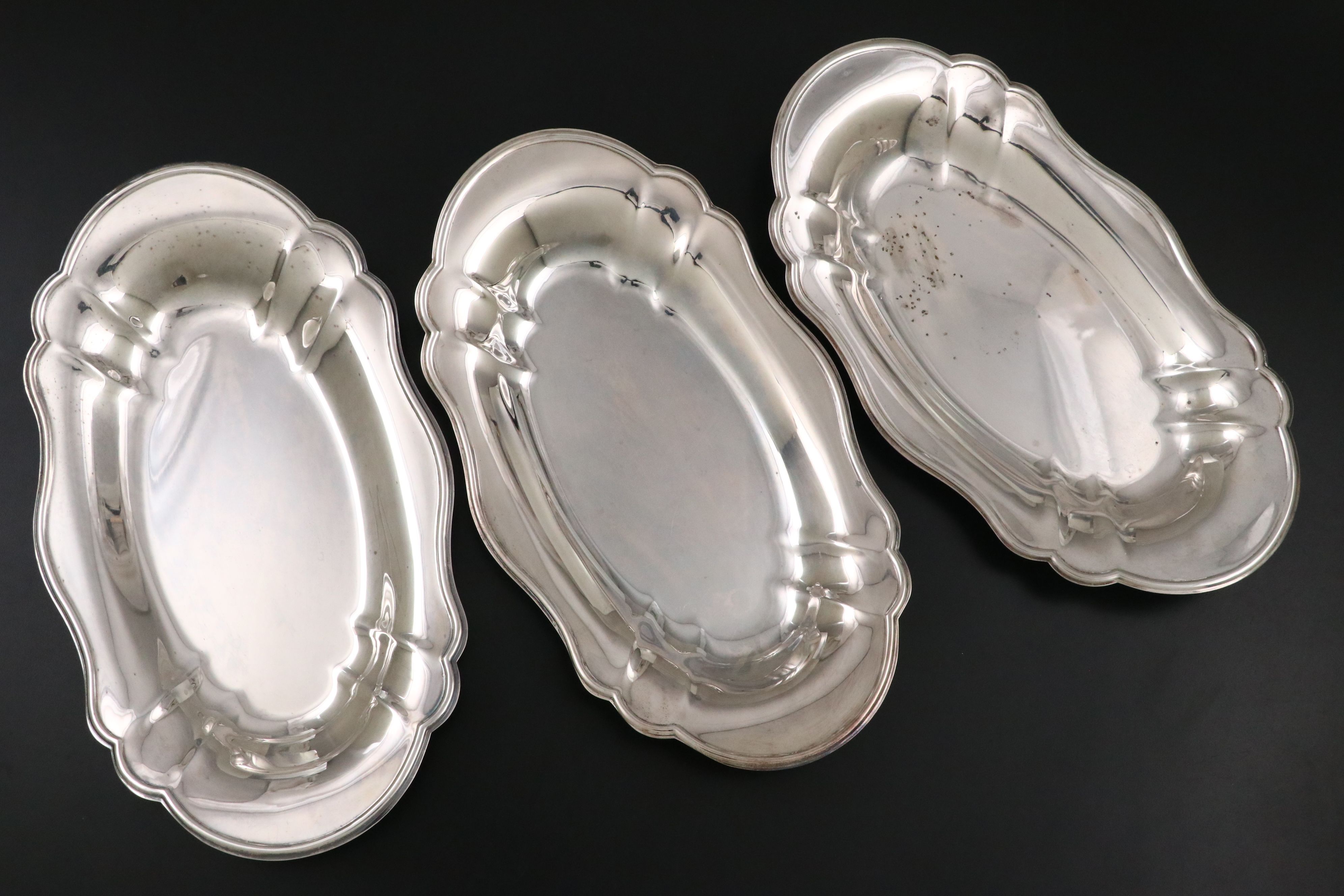 Georgian Style Silver Plate Oval Serving Dishes