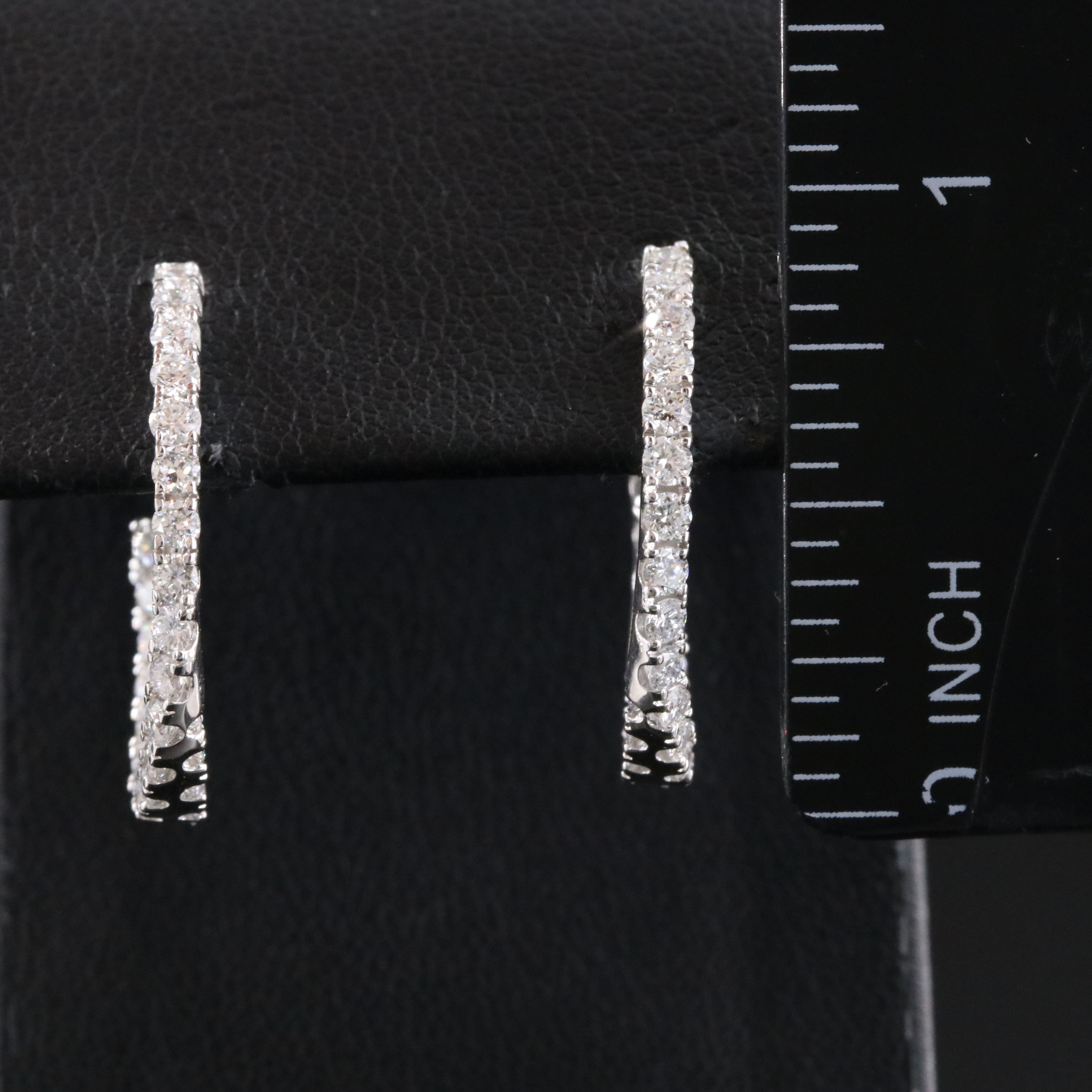 14K 1.50 CTW Lab Grown Diamond Twist Half Hoops