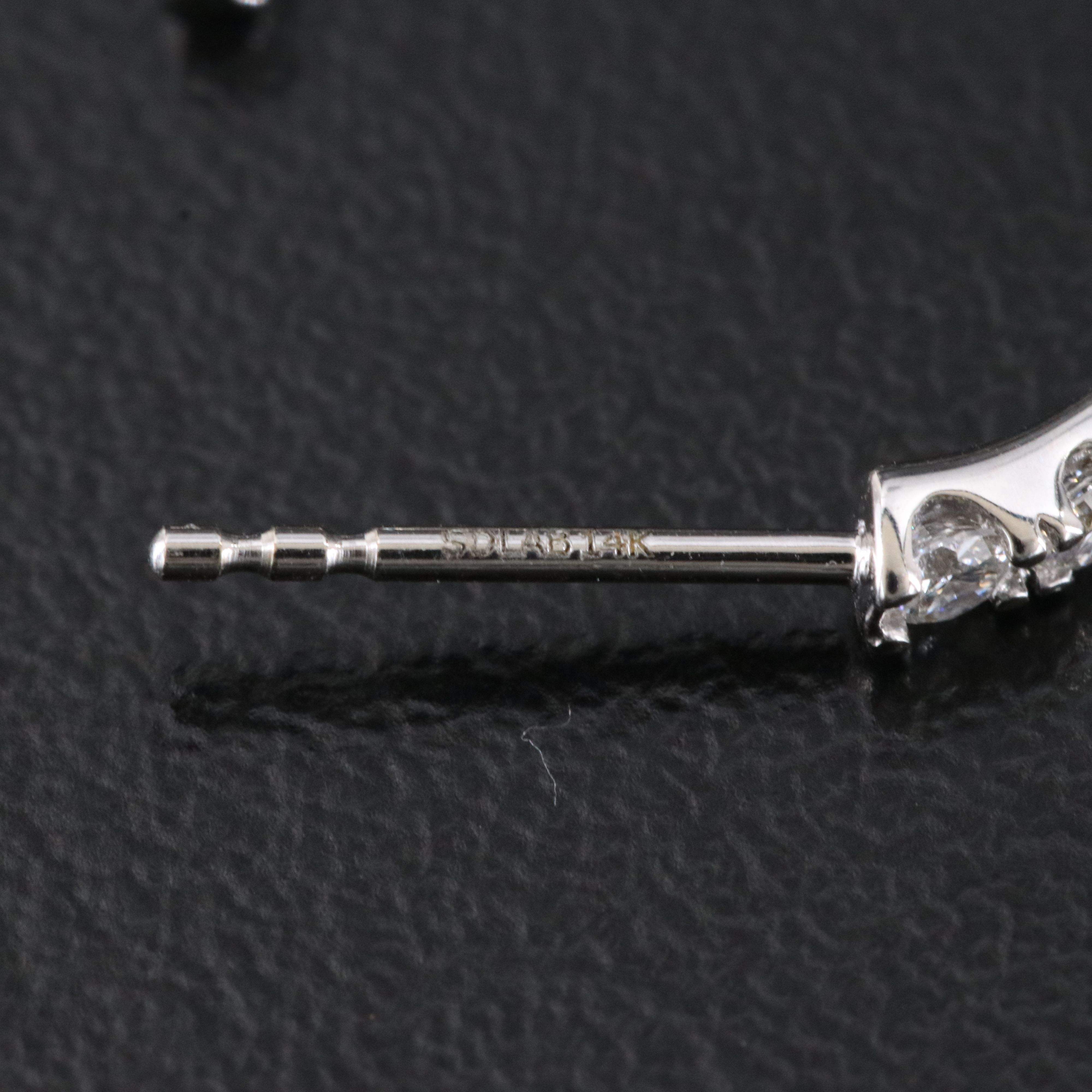 14K 1.50 CTW Lab Grown Diamond Twist Half Hoops