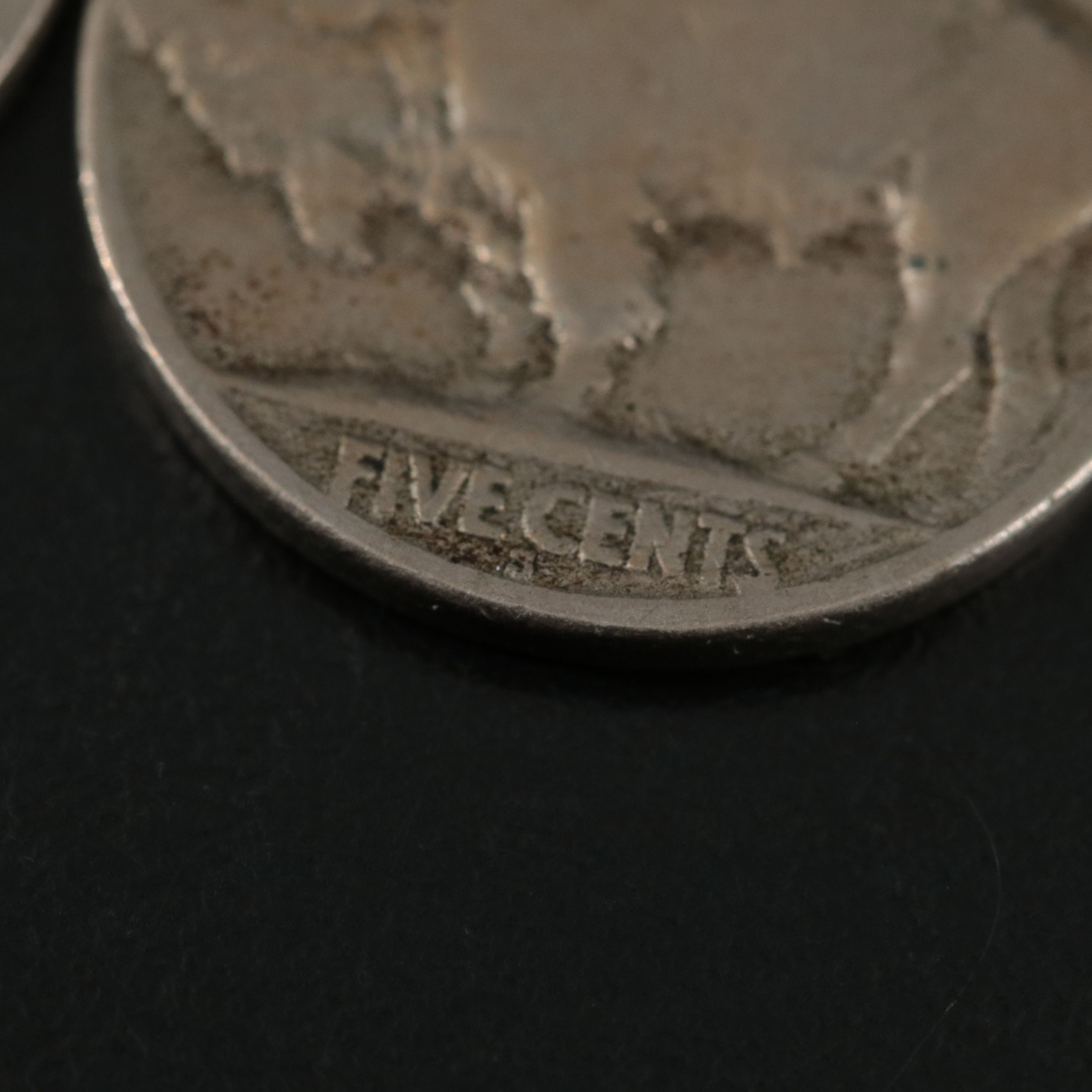 Five Buffalo Nickels:  1917-D, 1918-D, 1918-S, 1926-D and 1938-D