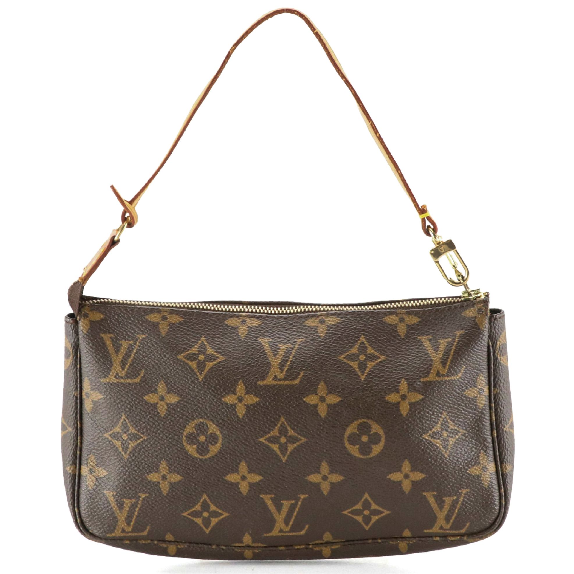 Louis Vuitton Zip Pochette in Monogram Canvas and Leather