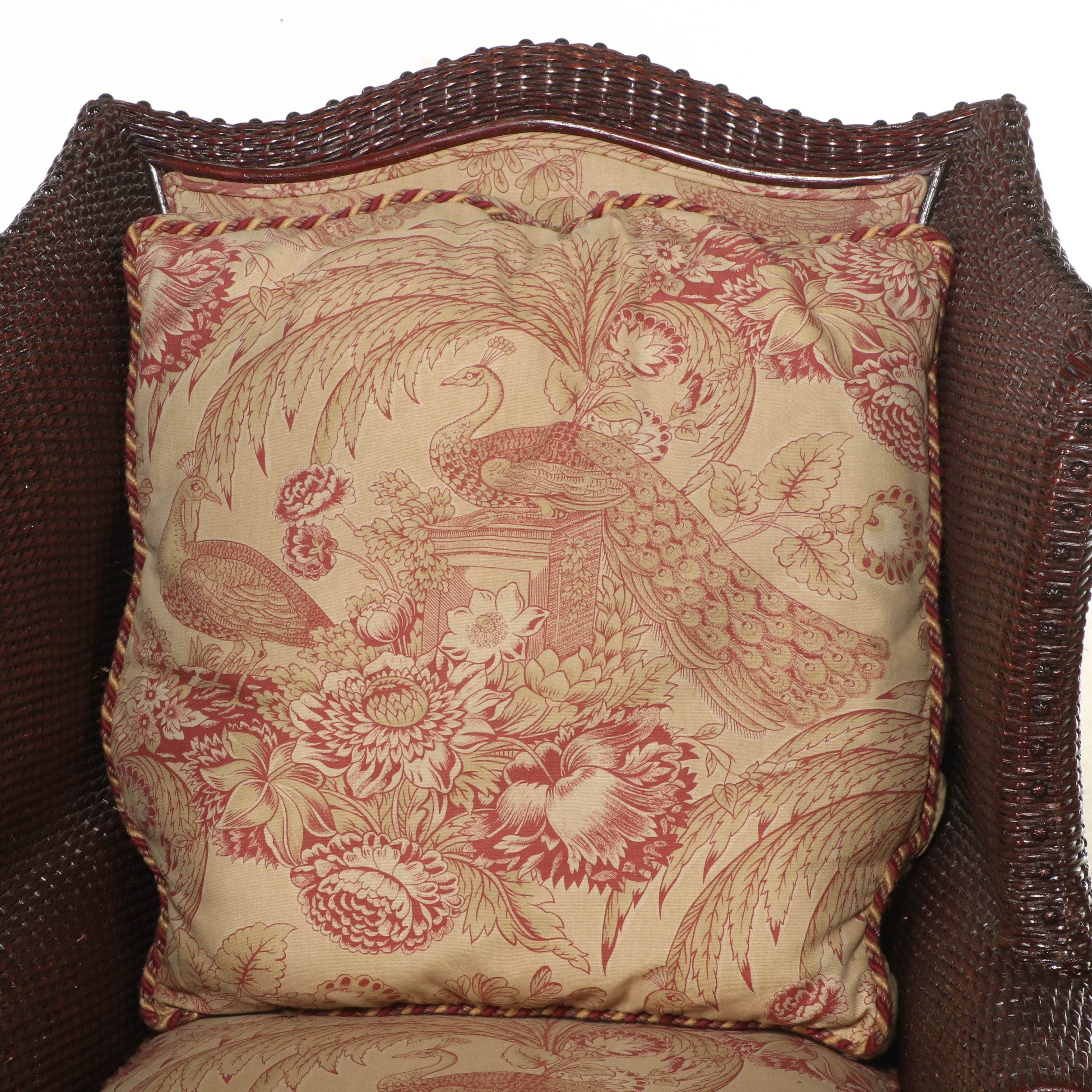 Excursions Wicker Rattan Wingback Armchair