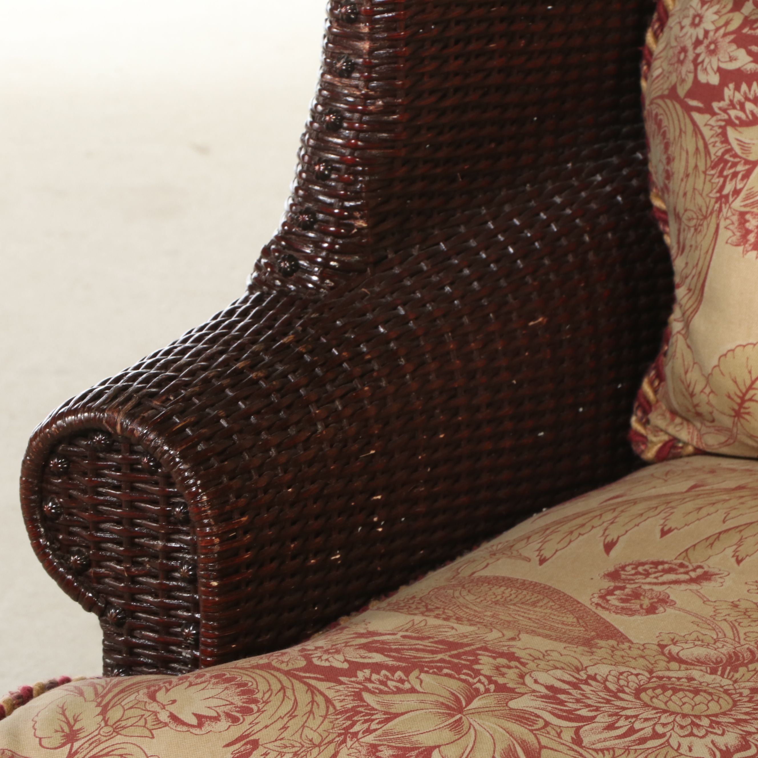 Excursions Wicker Rattan Wingback Armchair
