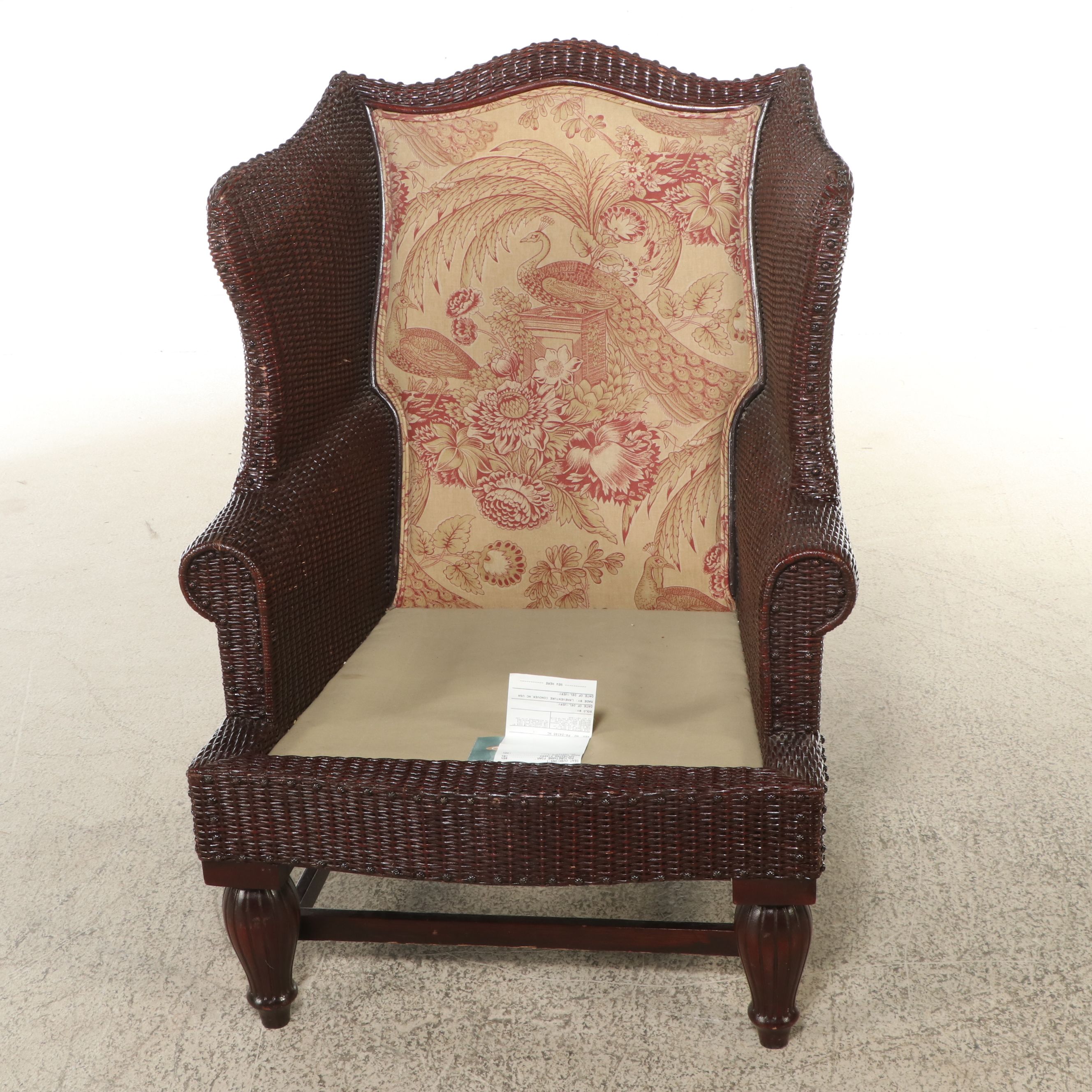 Excursions Wicker Rattan Wingback Armchair